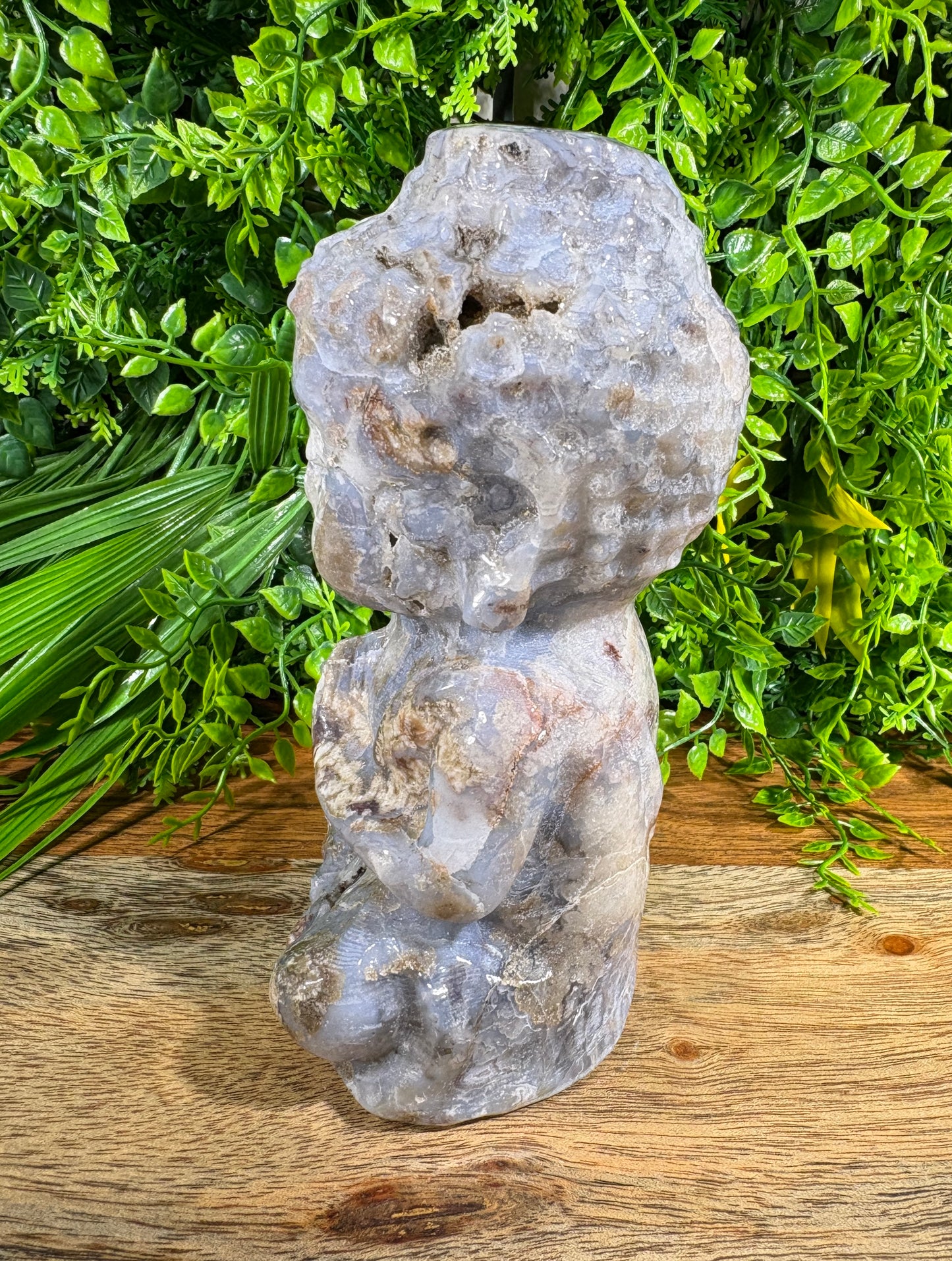 Blue Agate Buddha Guardian – Caverned Calm & Ancient Stillness  Peace | Patience | Deep Soul Grounding
