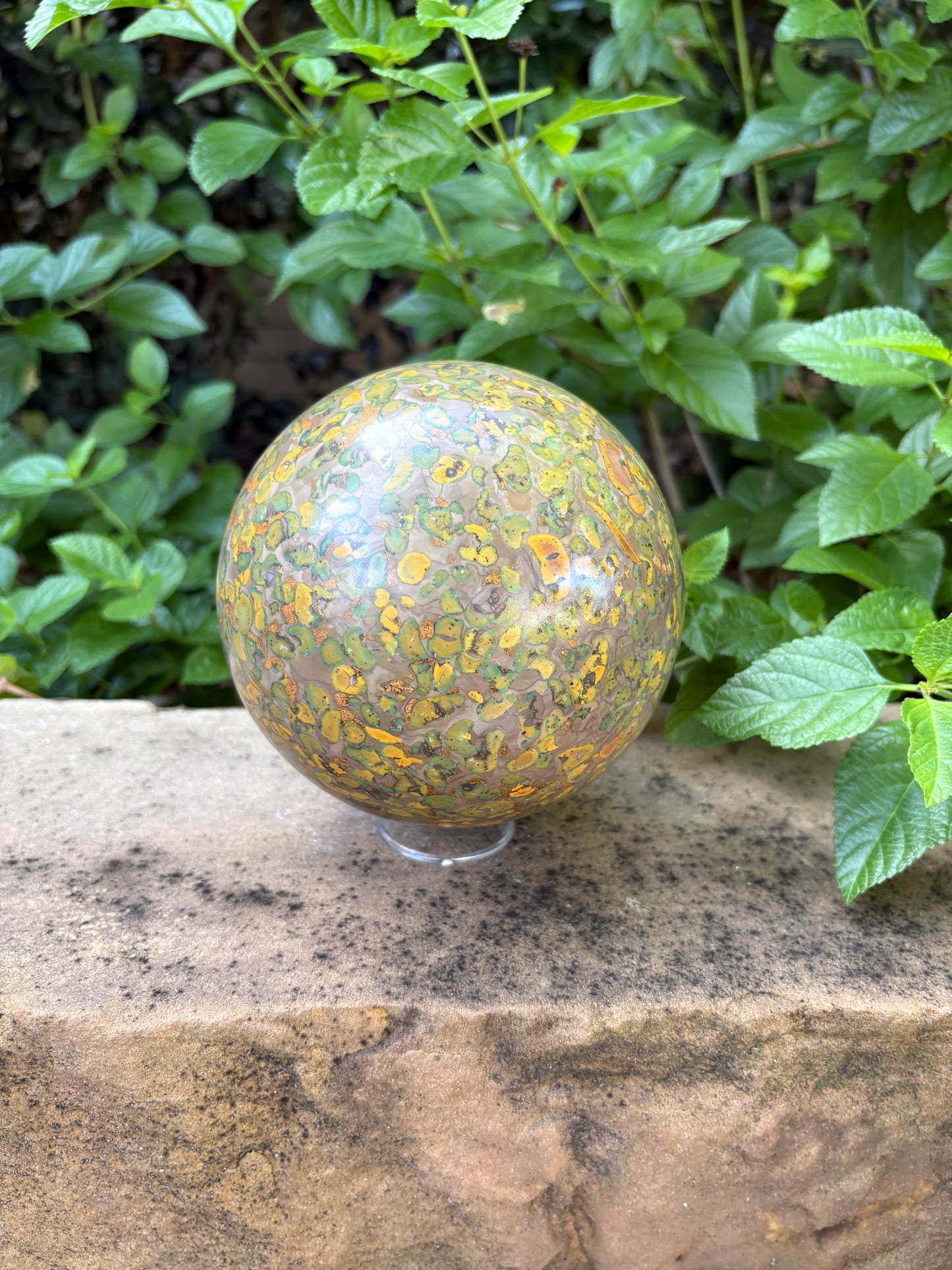 Large 7.82 lbs. Fruit Jasper Sphere -  Grounding • Vitality • Creativity