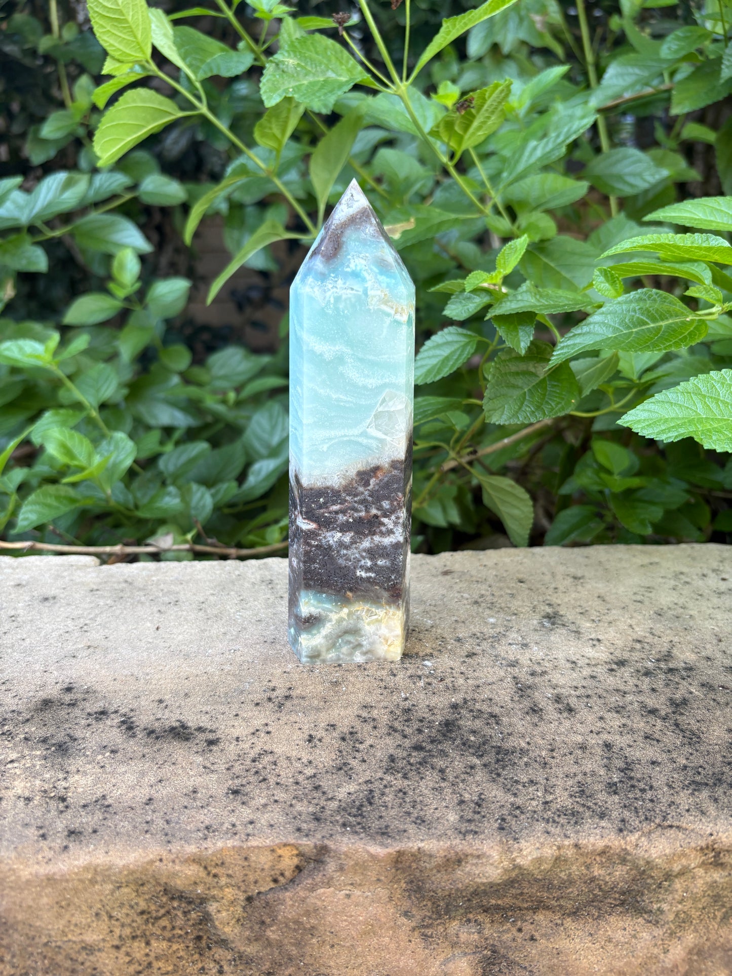 Amazonite Tower with Druzy - Truth • Harmony • Courage