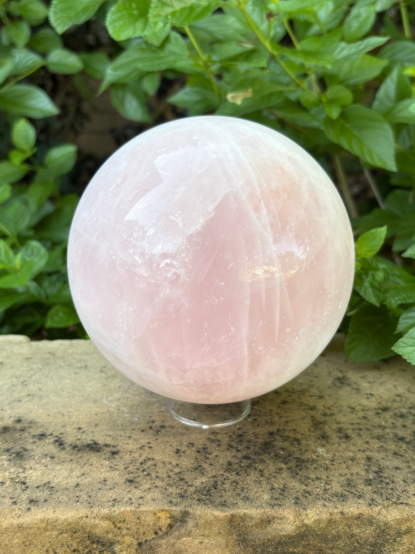 Large Rose Quartz Sphere 8.14 lbs.  - Love  & Compassion