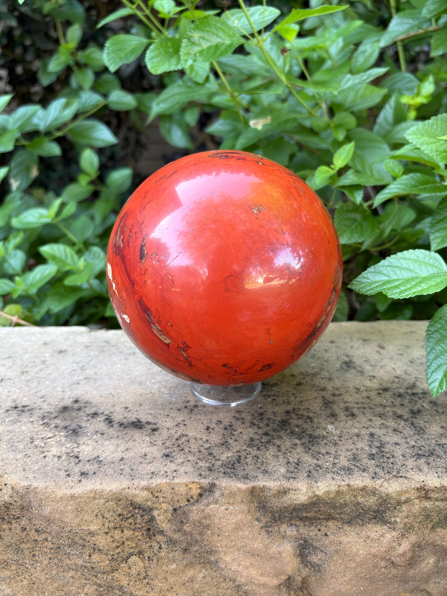 Massive 7.95 lb Red Jasper Sphere - Grounding • Strength • Courage