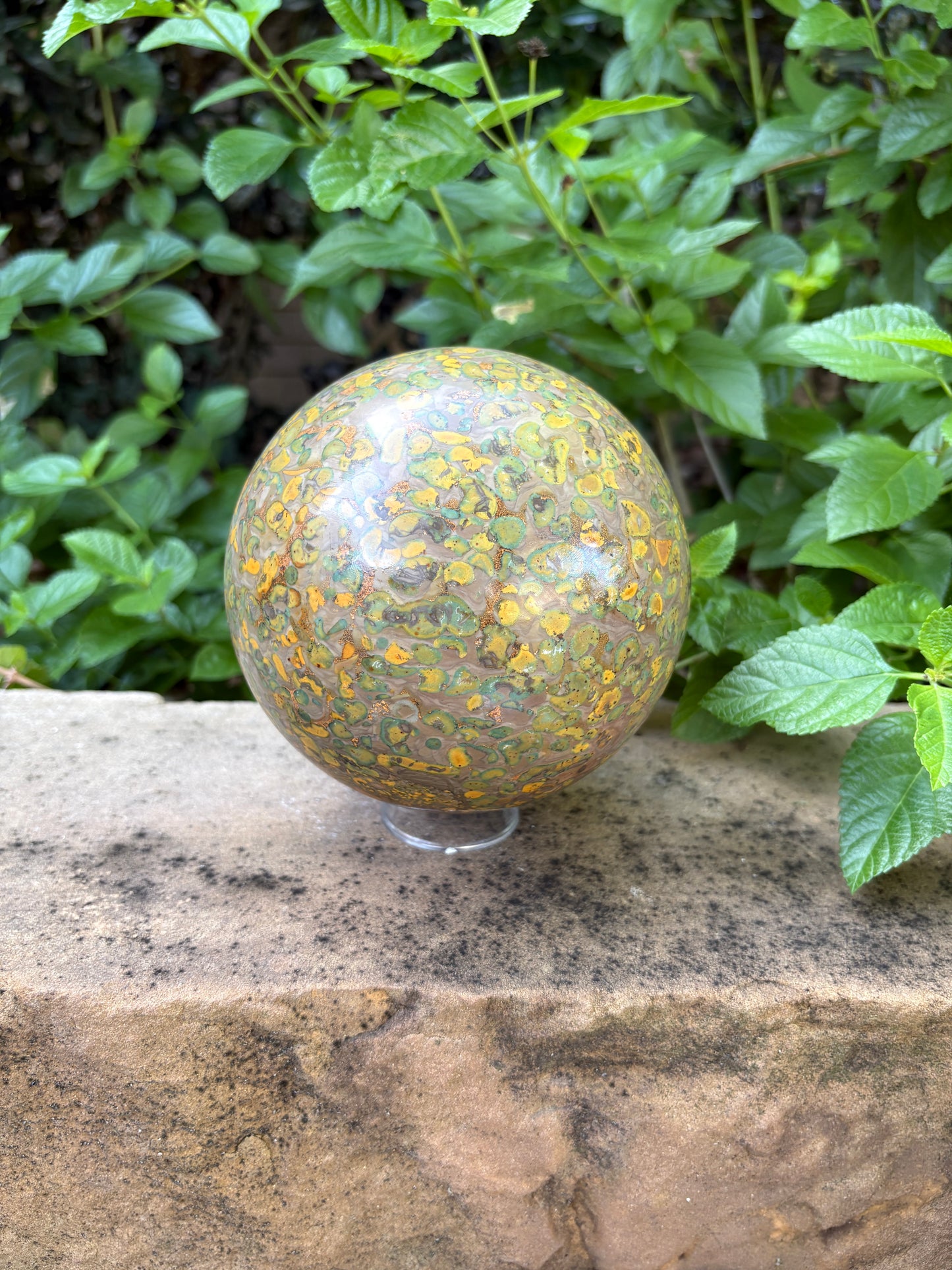 Large 7.82 lbs. Fruit Jasper Sphere -  Grounding • Vitality • Creativity