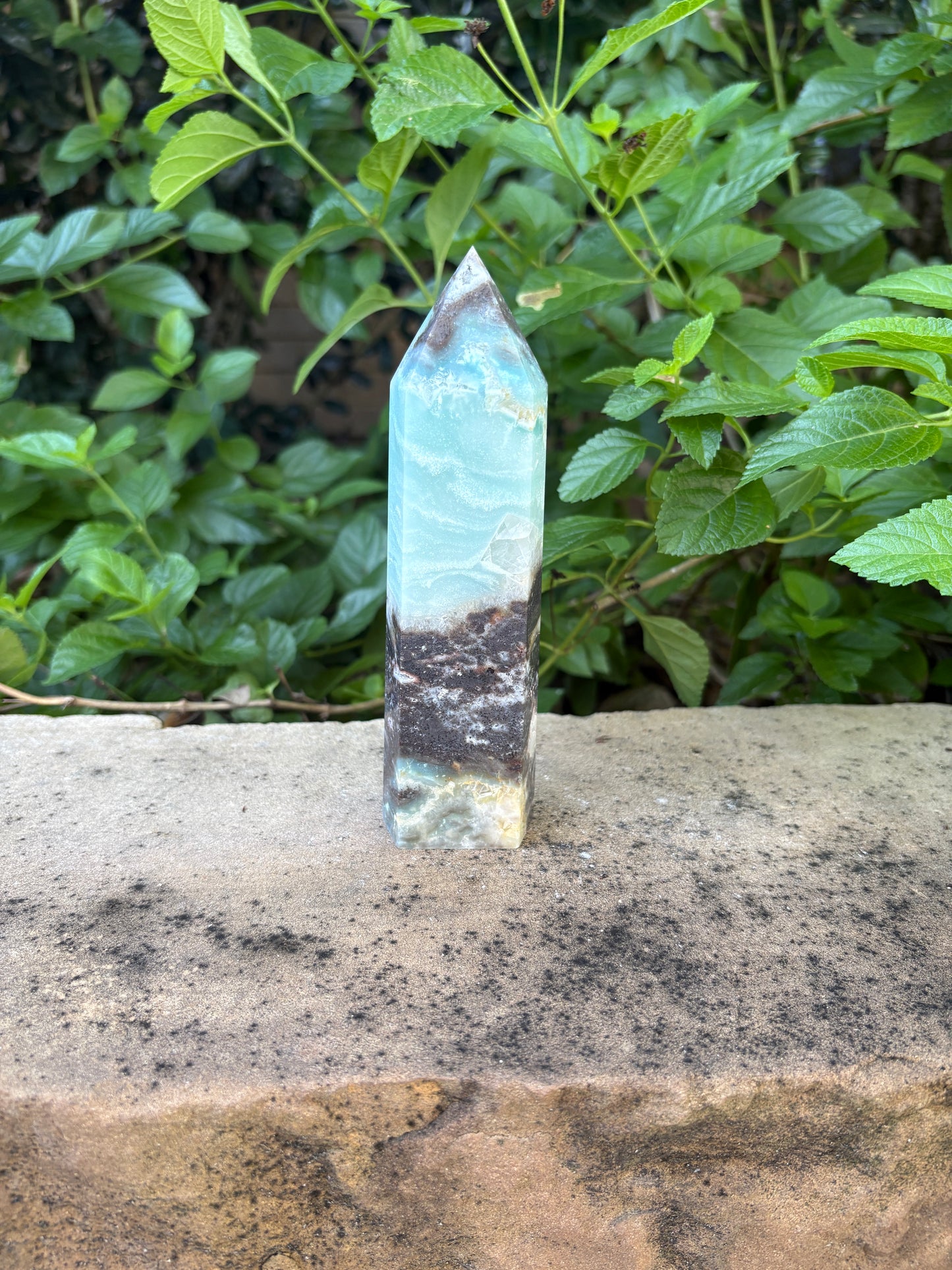 Amazonite Tower with Druzy - Truth • Harmony • Courage