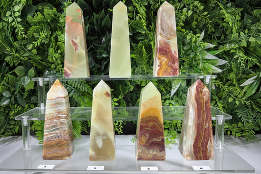 Natural Banded Onyx Towers Grounding • Confidence • Calm Energy