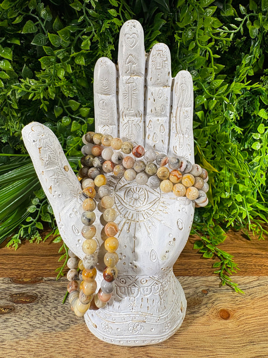 Crazy Lace Agate Bracelet 6mm & 8mm Natural Stone Bracelet – Joy • Protection •  Grounding |