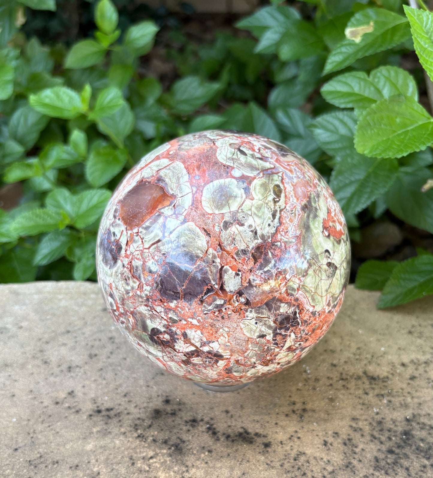 Large Money Agate Sphere - 115 mm - 5 lbs - Abundance • Prosperity • Growth
