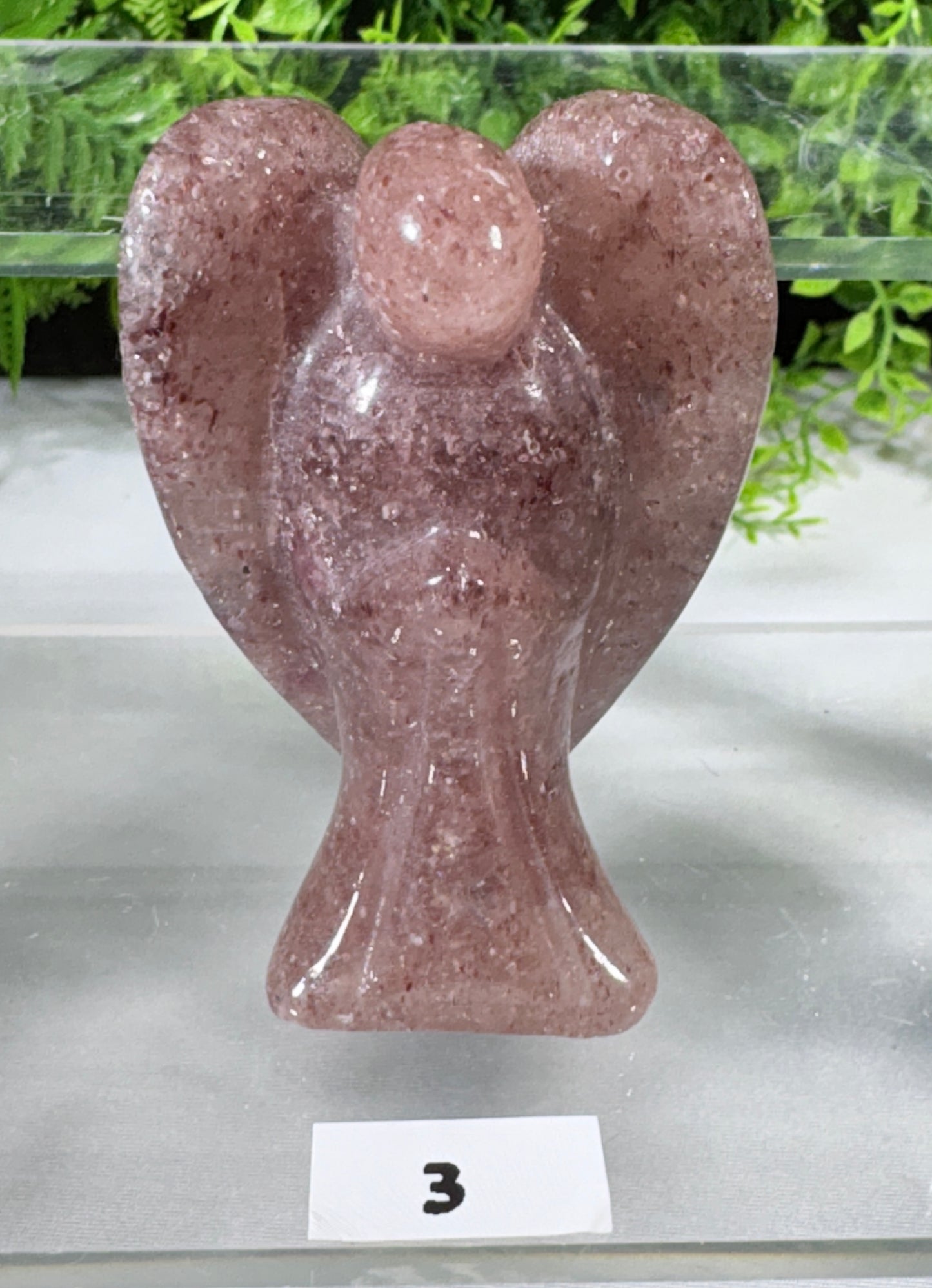 Crystal Angel Carvings | Garden Quartz, Amethyst, Strawberry Quartz, Aventurine & UV Reactive Yooperlite Angels - Guidance • Peace • Positive Energy