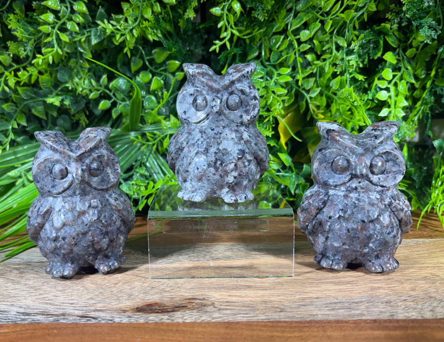 Yooperlite Owl Carving UV Reactive - Grounding - Truth & Awareness