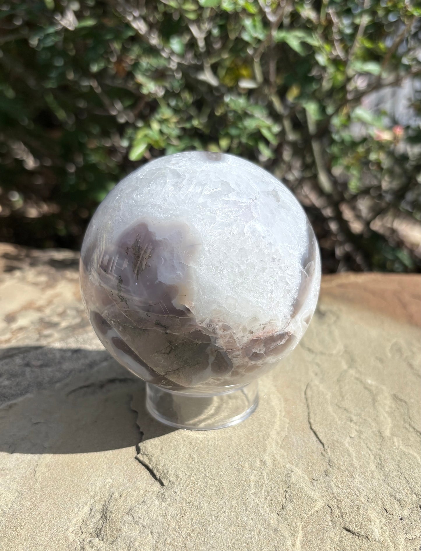 🌿 Moss Agate Crystal Sphere – Renewal • Balance • Earth Calm