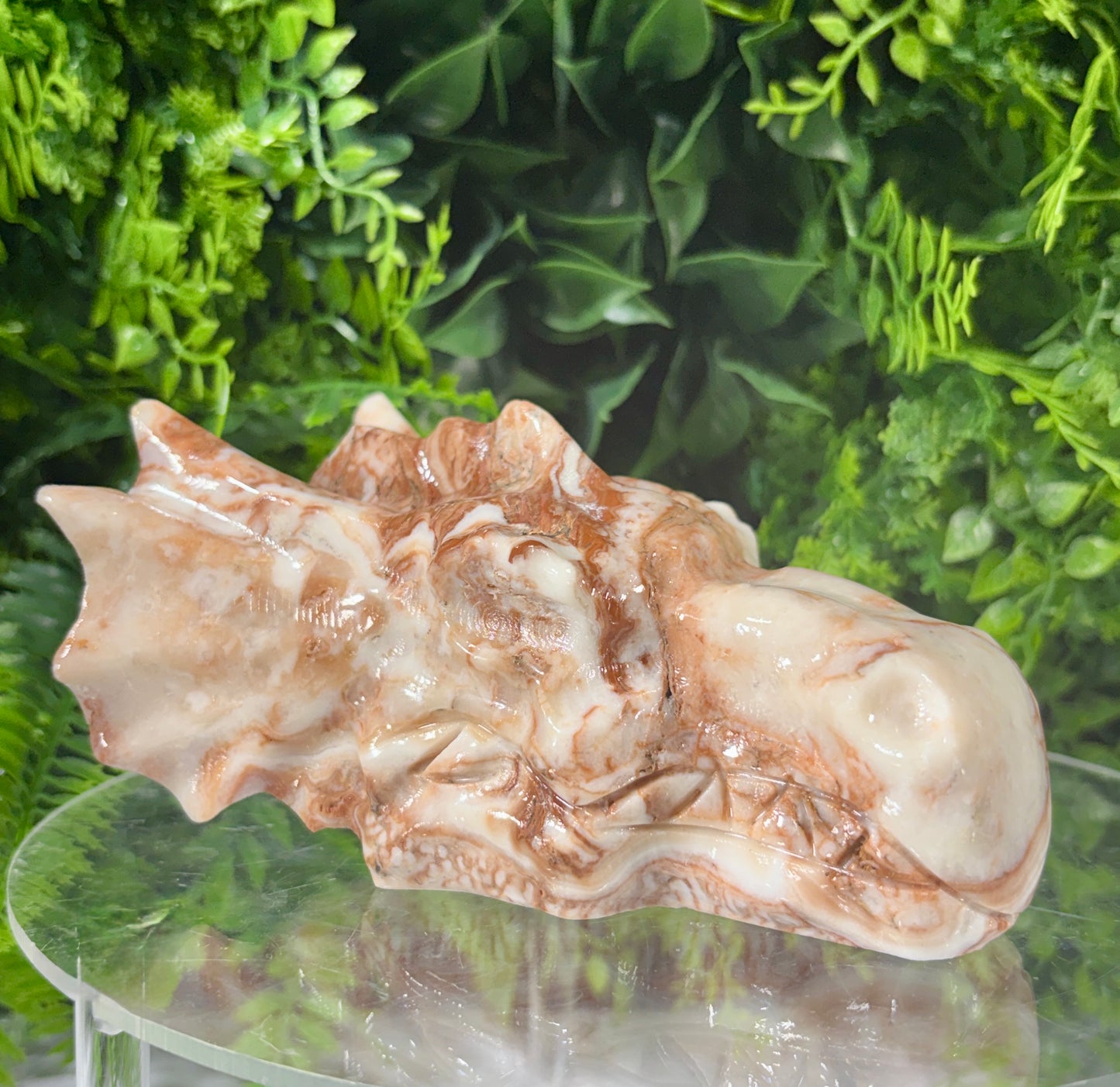 Carved Calcite Dragon Head -Confidence • Joy • Empowered Energy