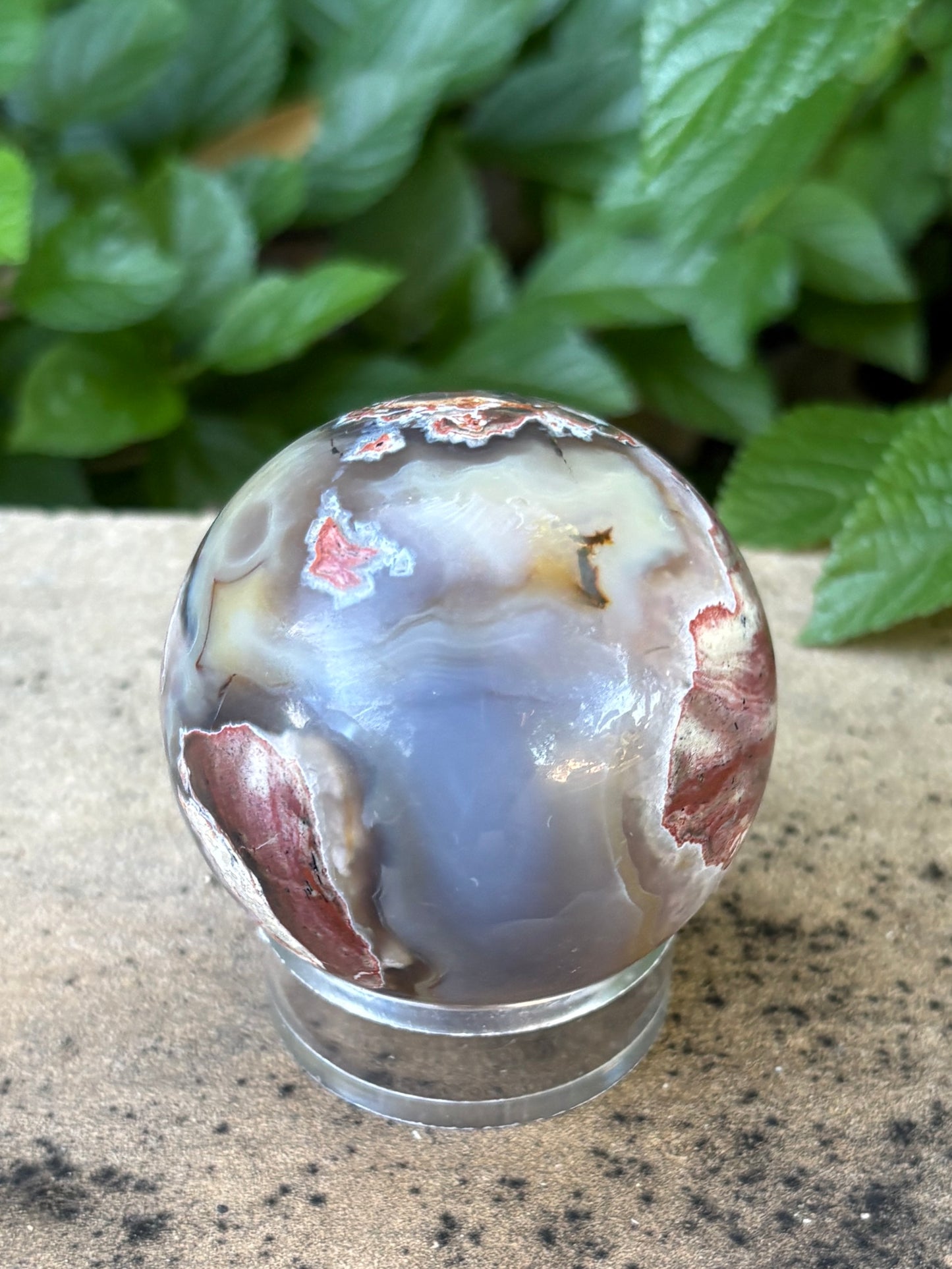 Football Agate Sphere with UV Reaction - Grounding • Balance • Confidence