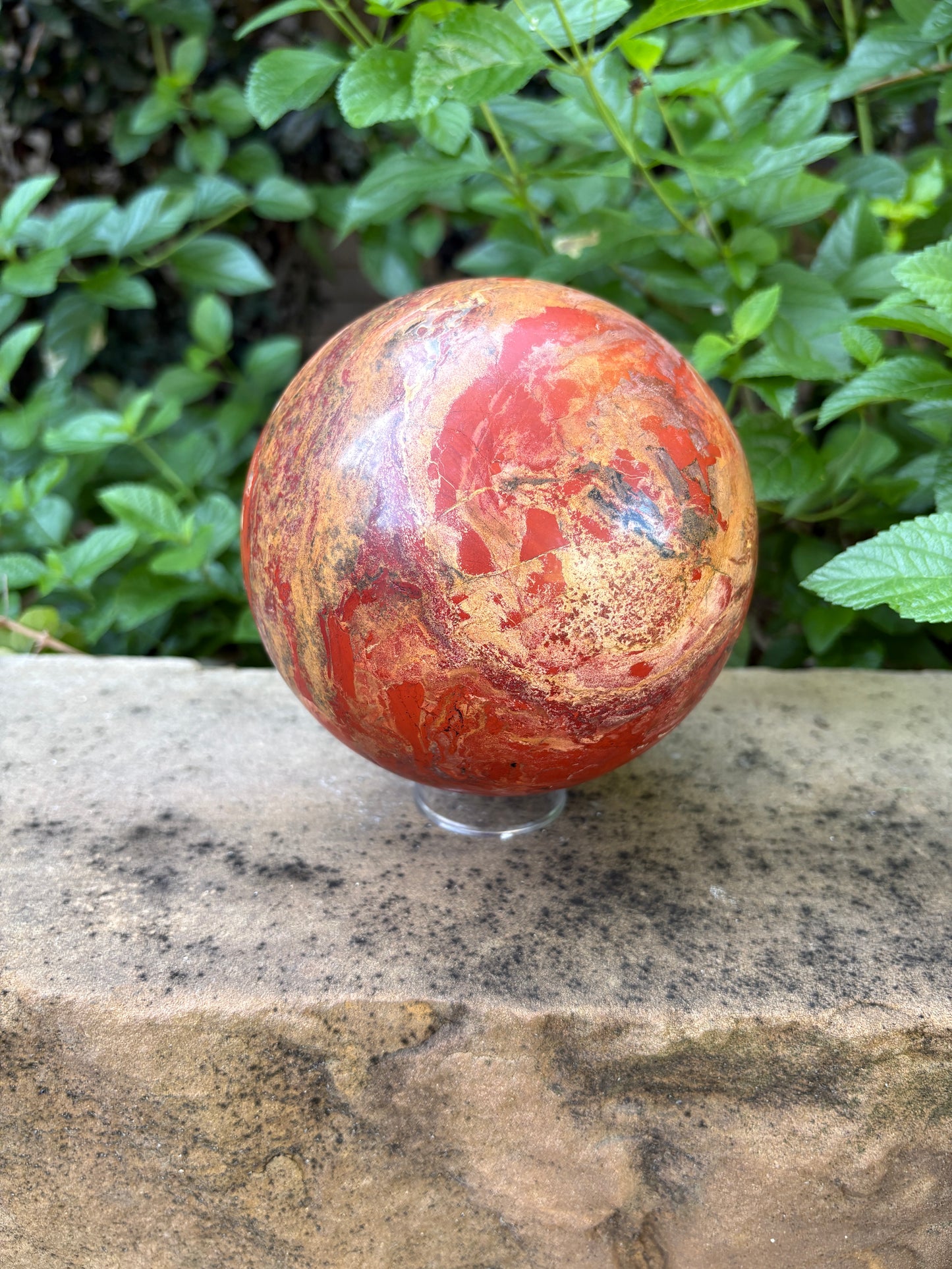 Massive 7.95 lb Red Jasper Sphere - Grounding • Strength • Courage