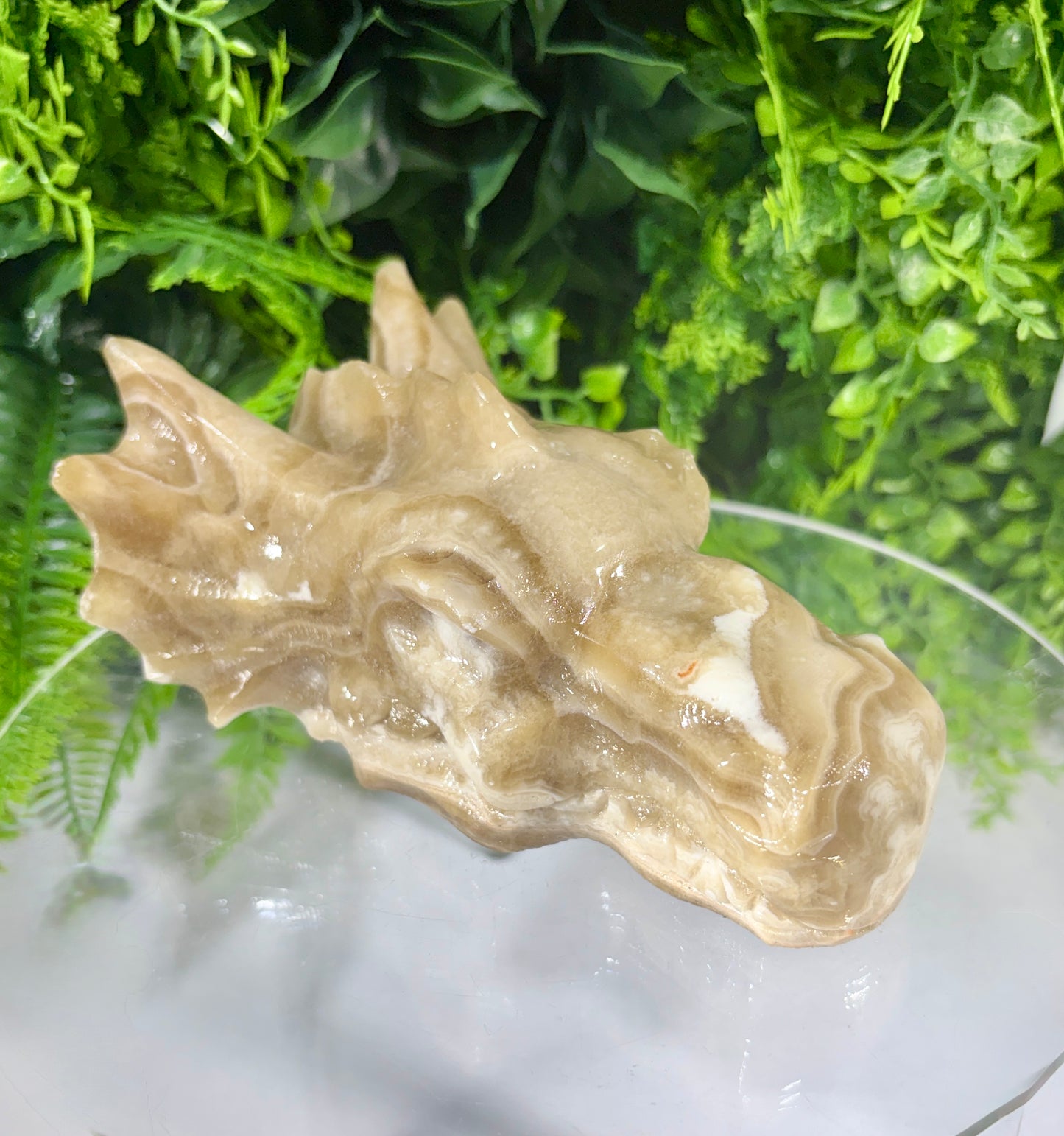 Sir Taupsalot – Natural Banded Calcite Dragon Carving -Ancient Wisdom • Grounded Confidence • Steady Strength
