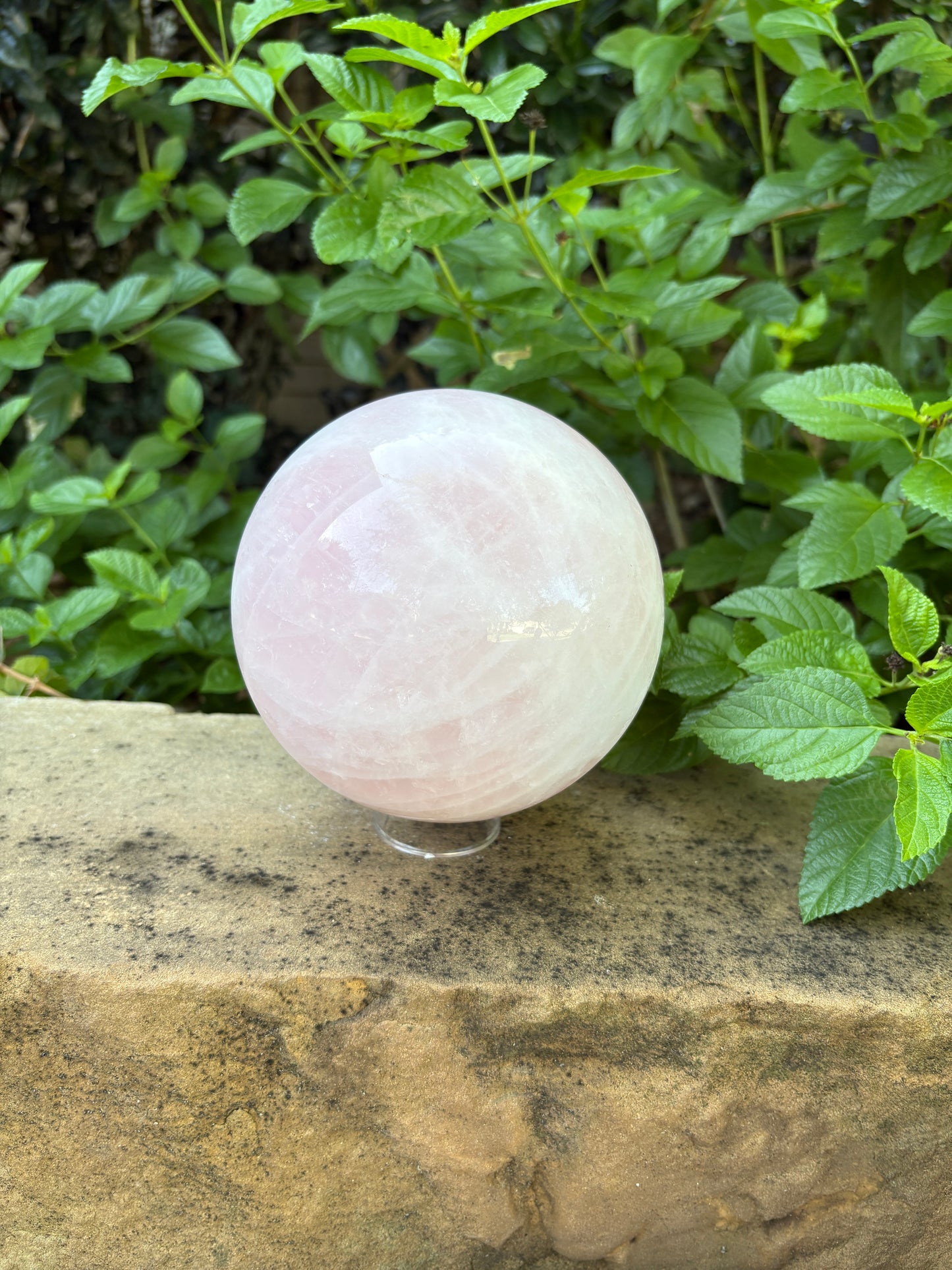 Large Rose Quartz Sphere 8.14 lbs.  - Love  & Compassion