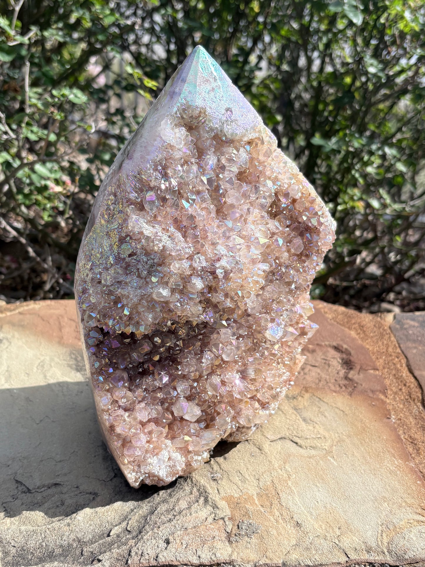 ✨ Aura Quartz Raw Crystal Cathedral Tower – Radiance • Amplification • Cosmic Spark