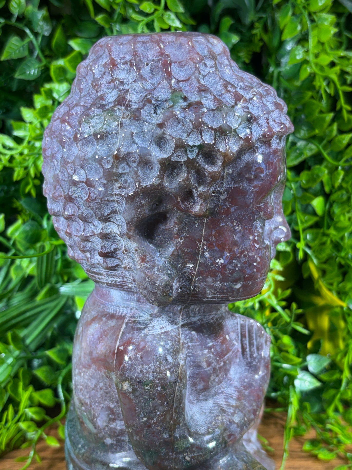 “Tidekeeper” 5.5lb. Orbicular Jasper Buddha | Emotional Balance • Calm Presence • Joyful Grounding
