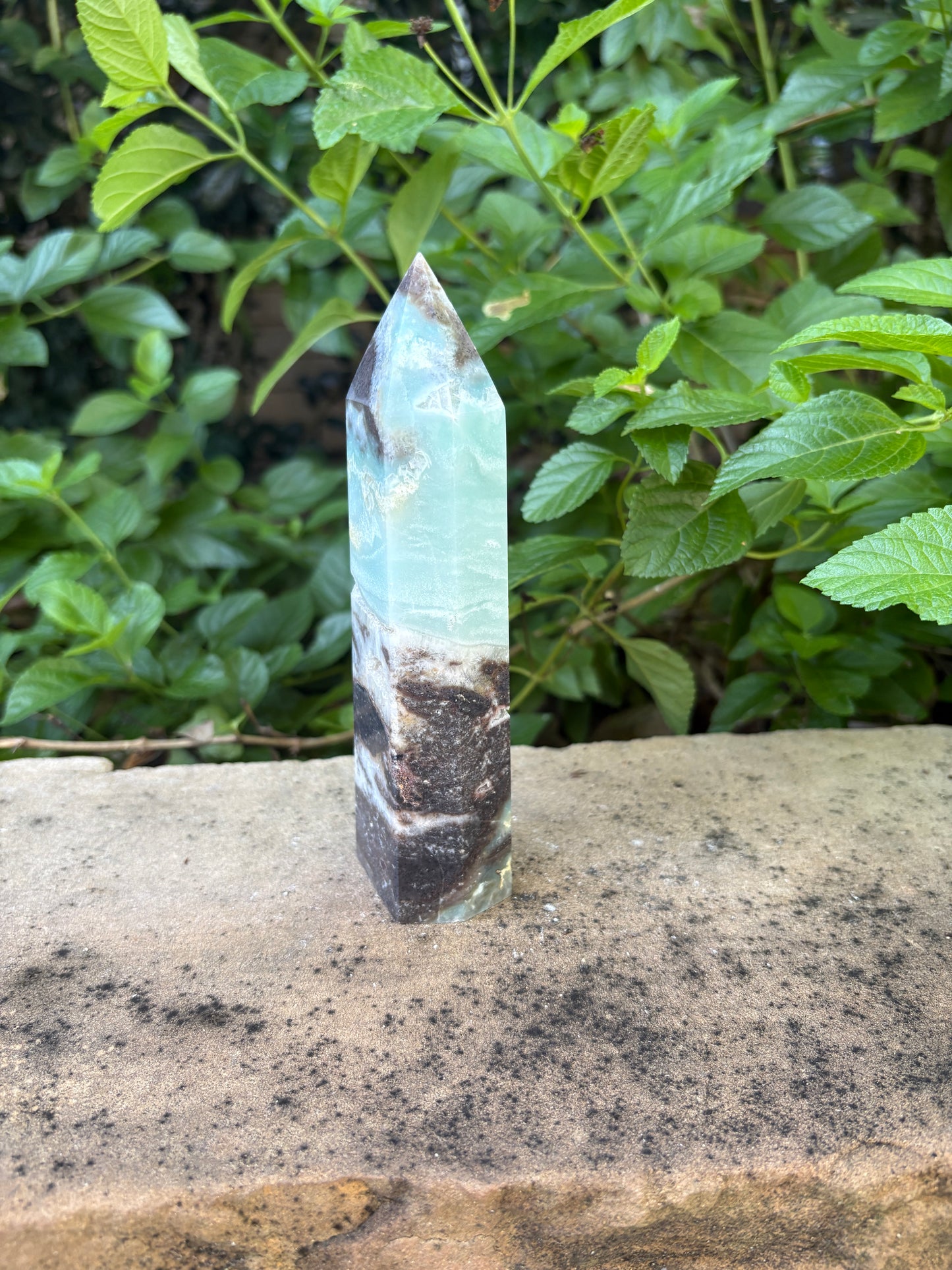 Amazonite Tower with Druzy - Truth • Harmony • Courage