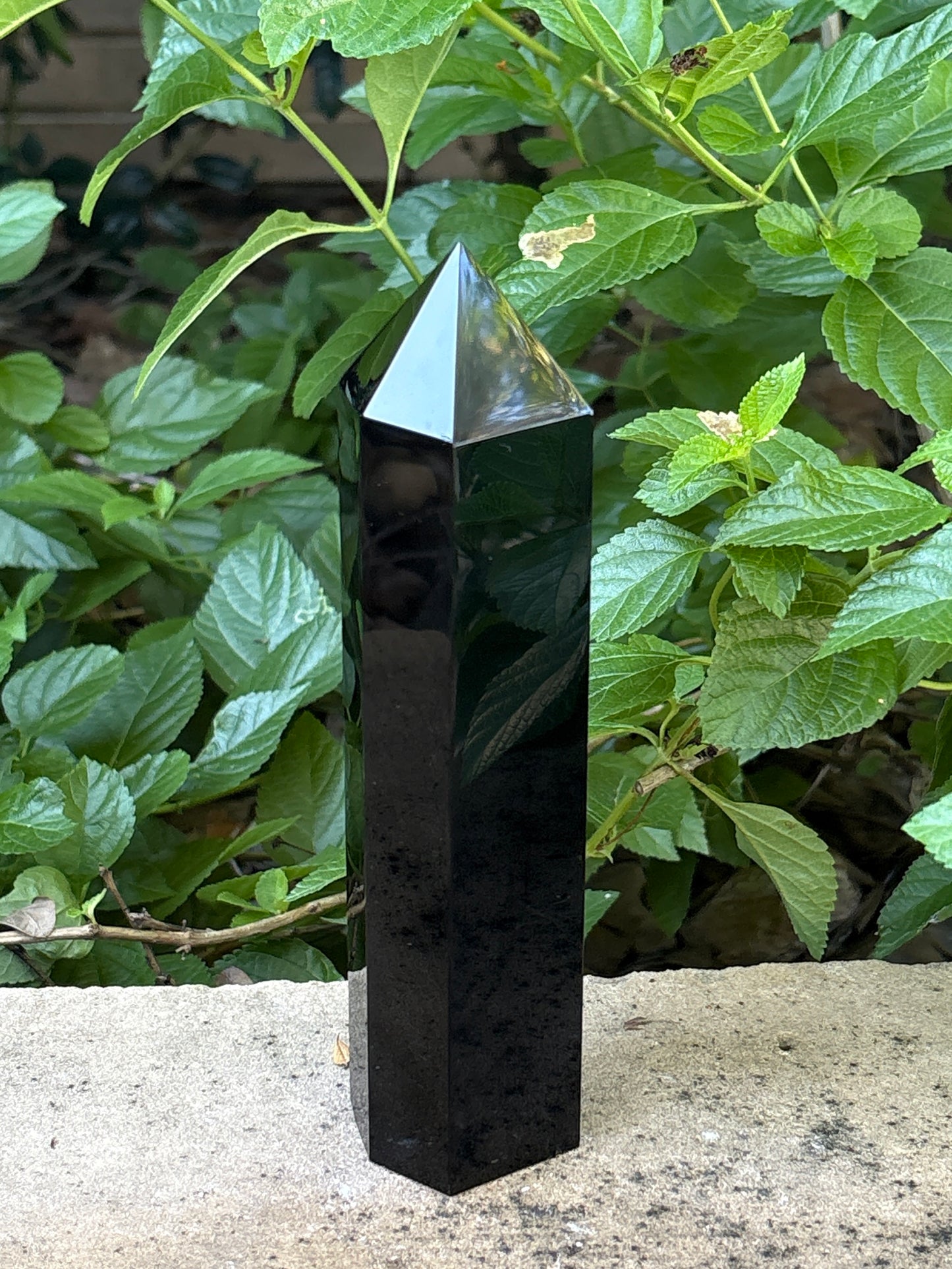 Black Obsidian Tower 1.1 lbs. – Protection • Cord Cutting • Grounded Strength
