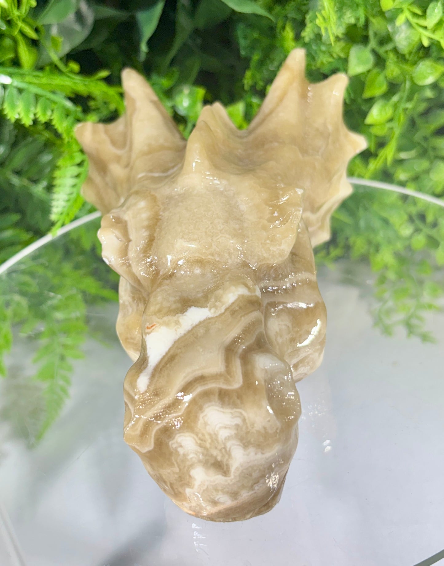 Sir Taupsalot – Natural Banded Calcite Dragon Carving -Ancient Wisdom • Grounded Confidence • Steady Strength