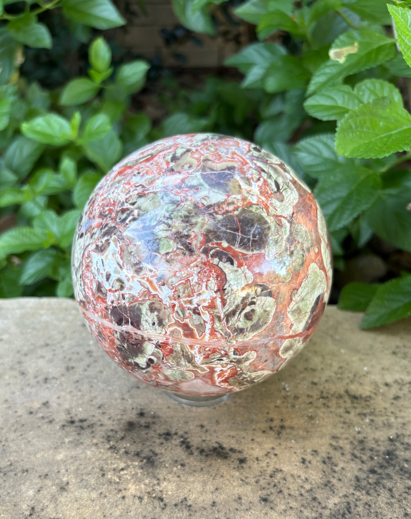 Large Money Agate Sphere - 115 mm - 5 lbs - Abundance • Prosperity • Growth