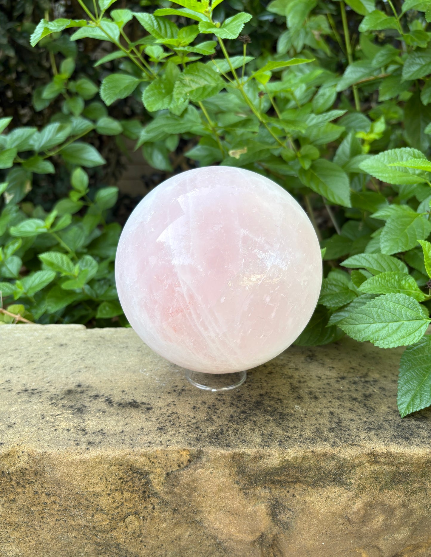 Large Rose Quartz Sphere 8.14 lbs.  - Love  & Compassion