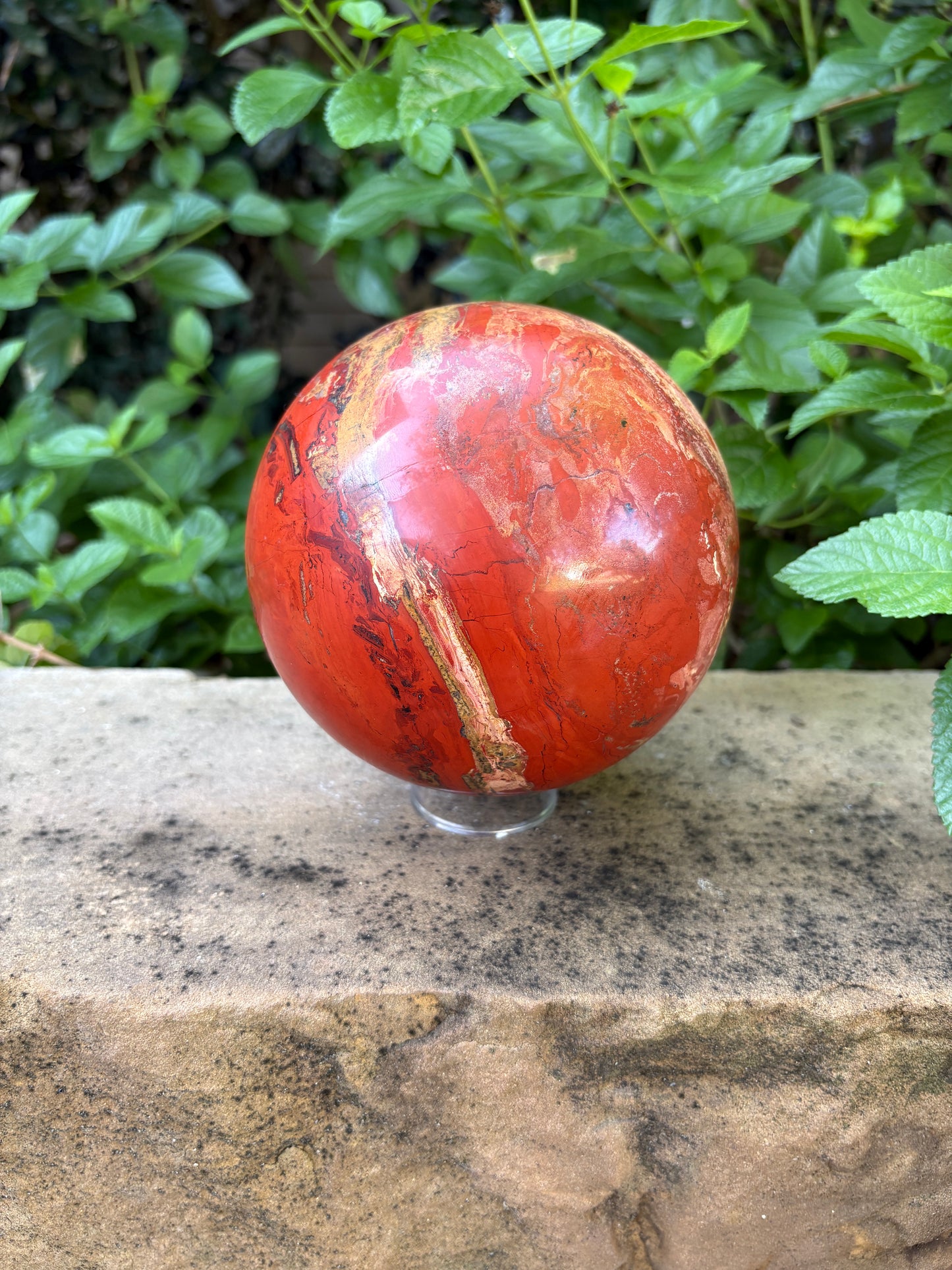 Massive 7.95 lb Red Jasper Sphere - Grounding • Strength • Courage