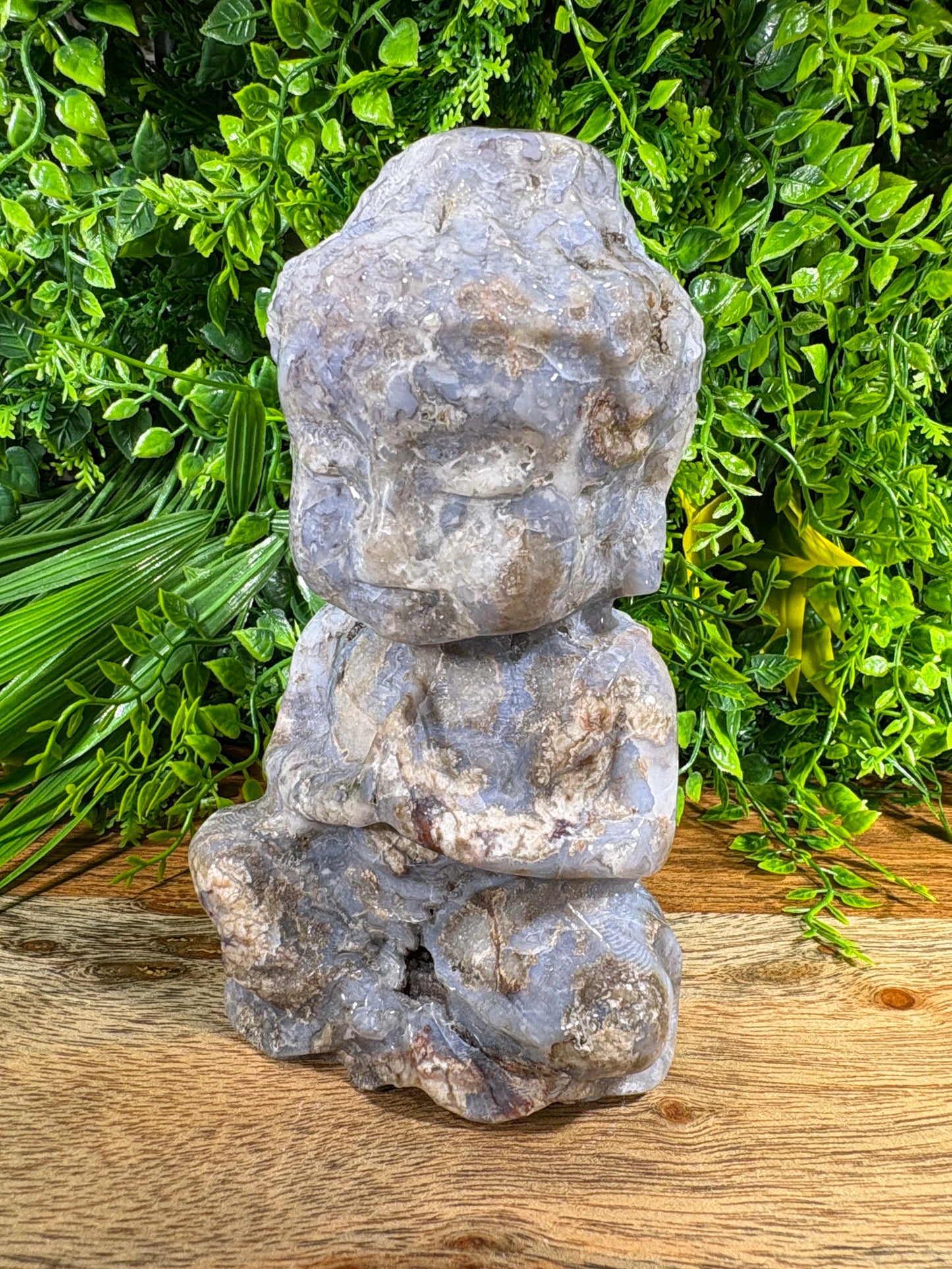Blue Agate Buddha Guardian – Caverned Calm & Ancient Stillness  Peace | Patience | Deep Soul Grounding