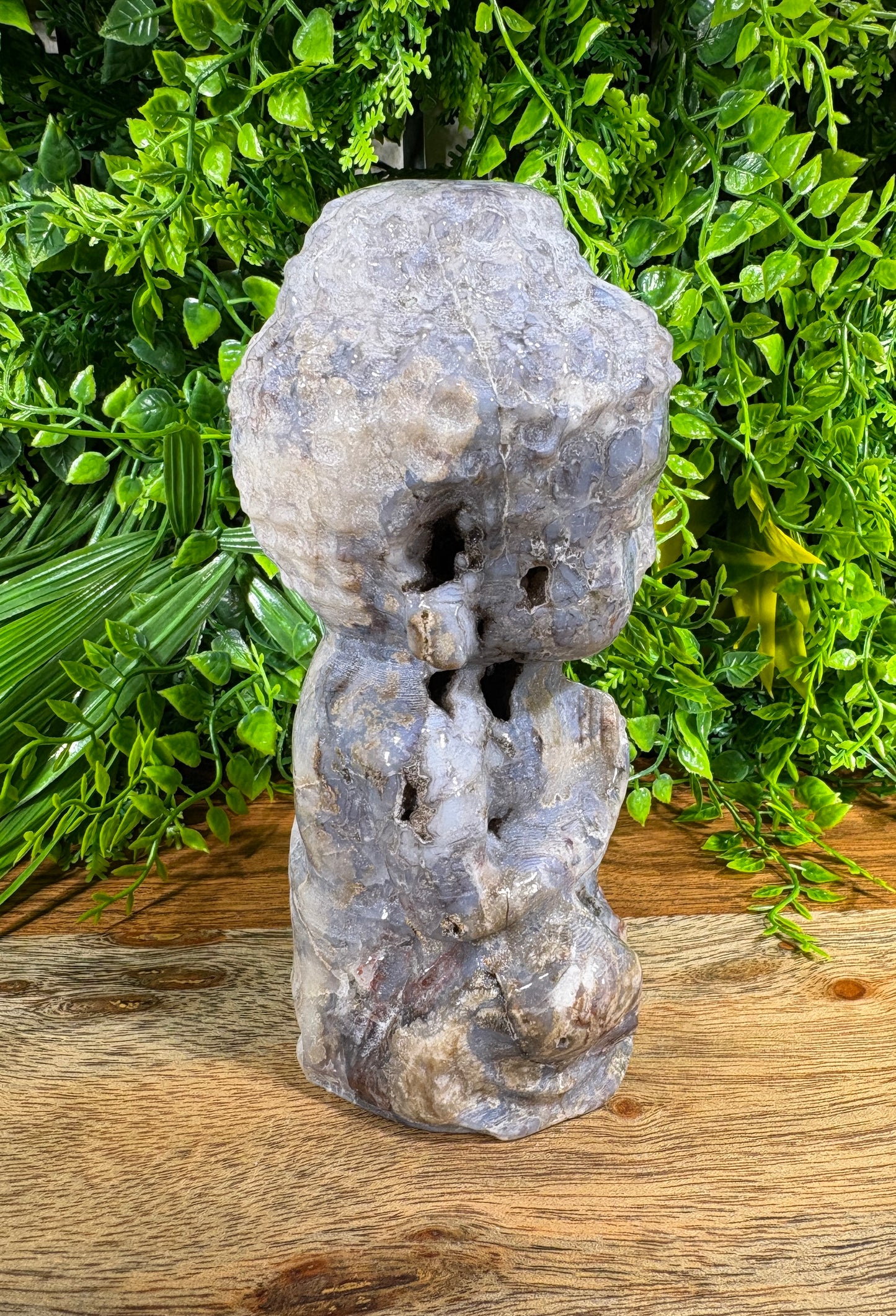Blue Agate Buddha Guardian – Caverned Calm & Ancient Stillness  Peace | Patience | Deep Soul Grounding