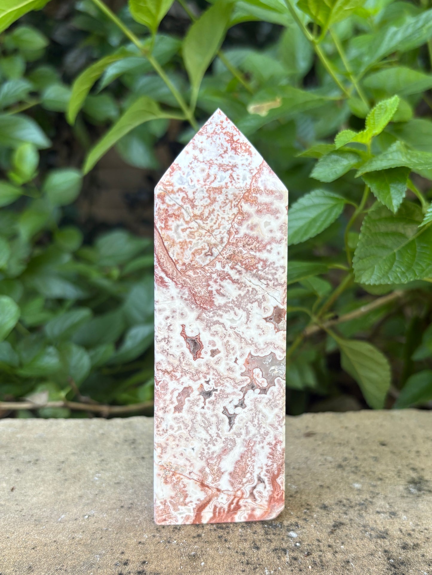 Pink Mexican Crazy Lace Agate Tower - Optimism • Grounding • Creativity