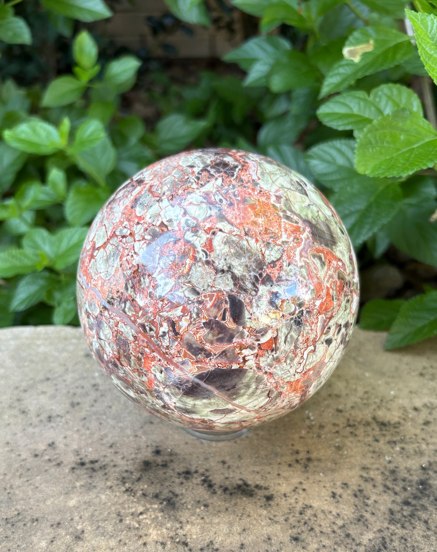 Large Money Agate Sphere - 115 mm - 5 lbs - Abundance • Prosperity • Growth