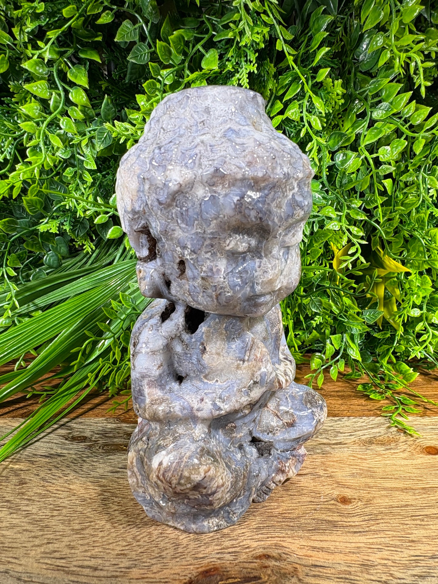 Blue Agate Buddha Guardian – Caverned Calm & Ancient Stillness  Peace | Patience | Deep Soul Grounding