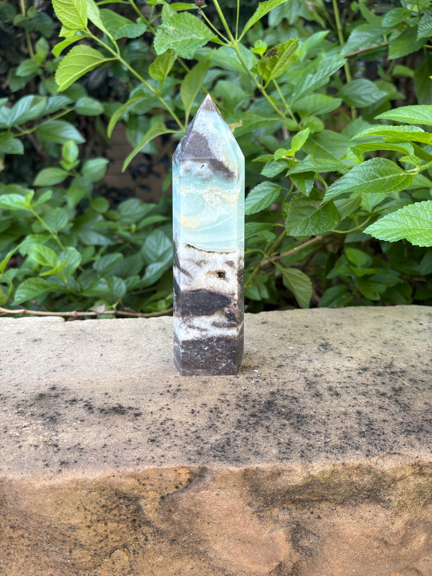 Amazonite Tower with Druzy - Truth • Harmony • Courage