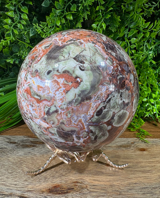 Large Money Agate Sphere - 115 mm - 5 lbs - Abundance • Prosperity • Growth