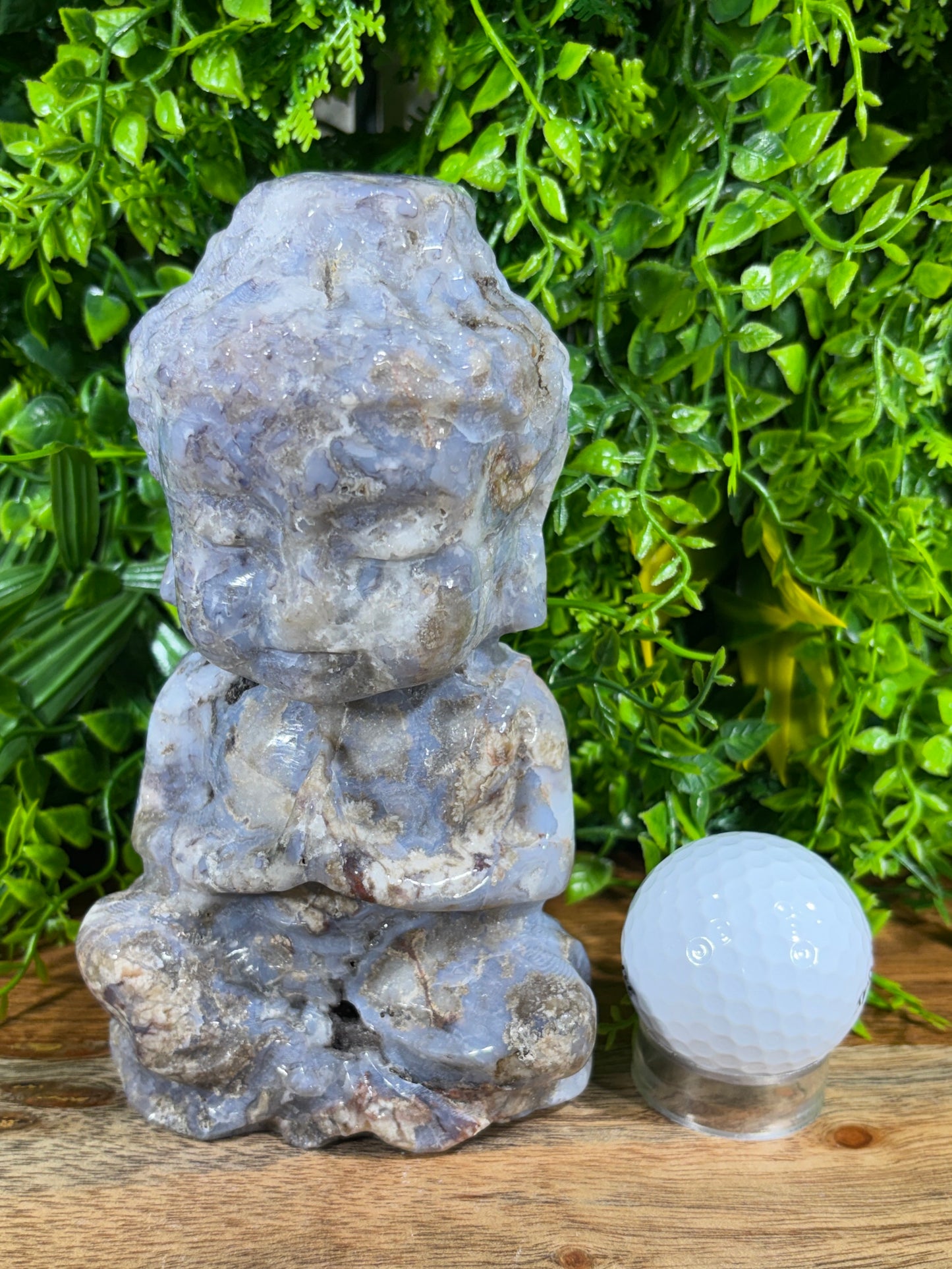 Blue Agate Buddha Guardian – Caverned Calm & Ancient Stillness  Peace | Patience | Deep Soul Grounding