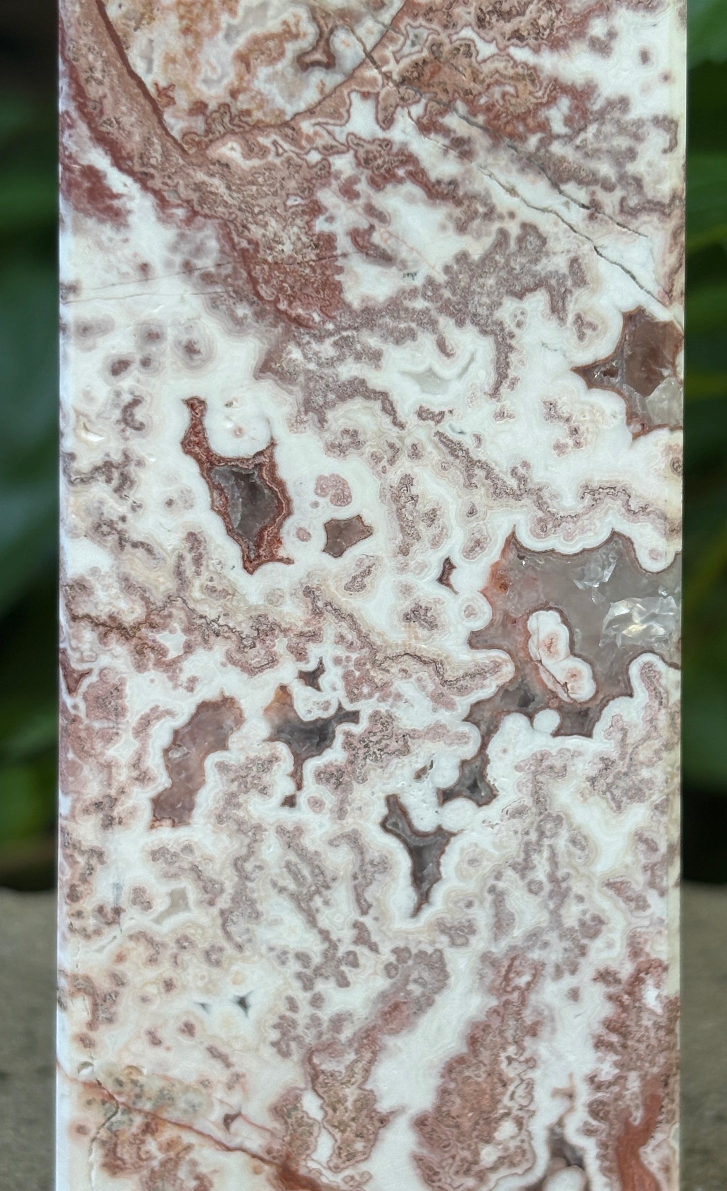 Pink Mexican Crazy Lace Agate Tower - Optimism • Grounding • Creativity