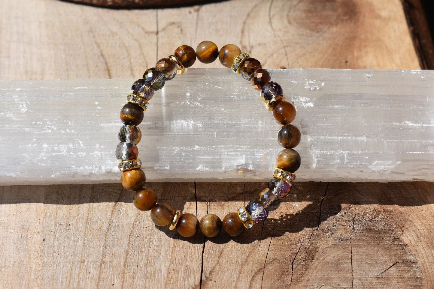 8mm Brown Tiger Eye Crystal Bracelet – Confidence • Grounded Power • Focused Protection
