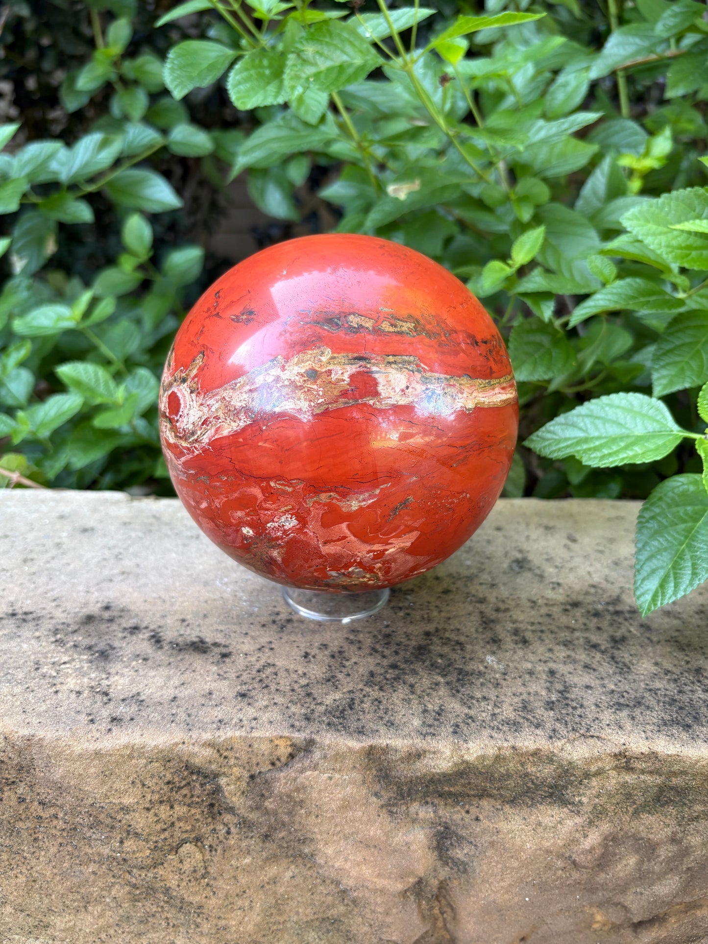 Massive 7.95 lb Red Jasper Sphere - Grounding • Strength • Courage