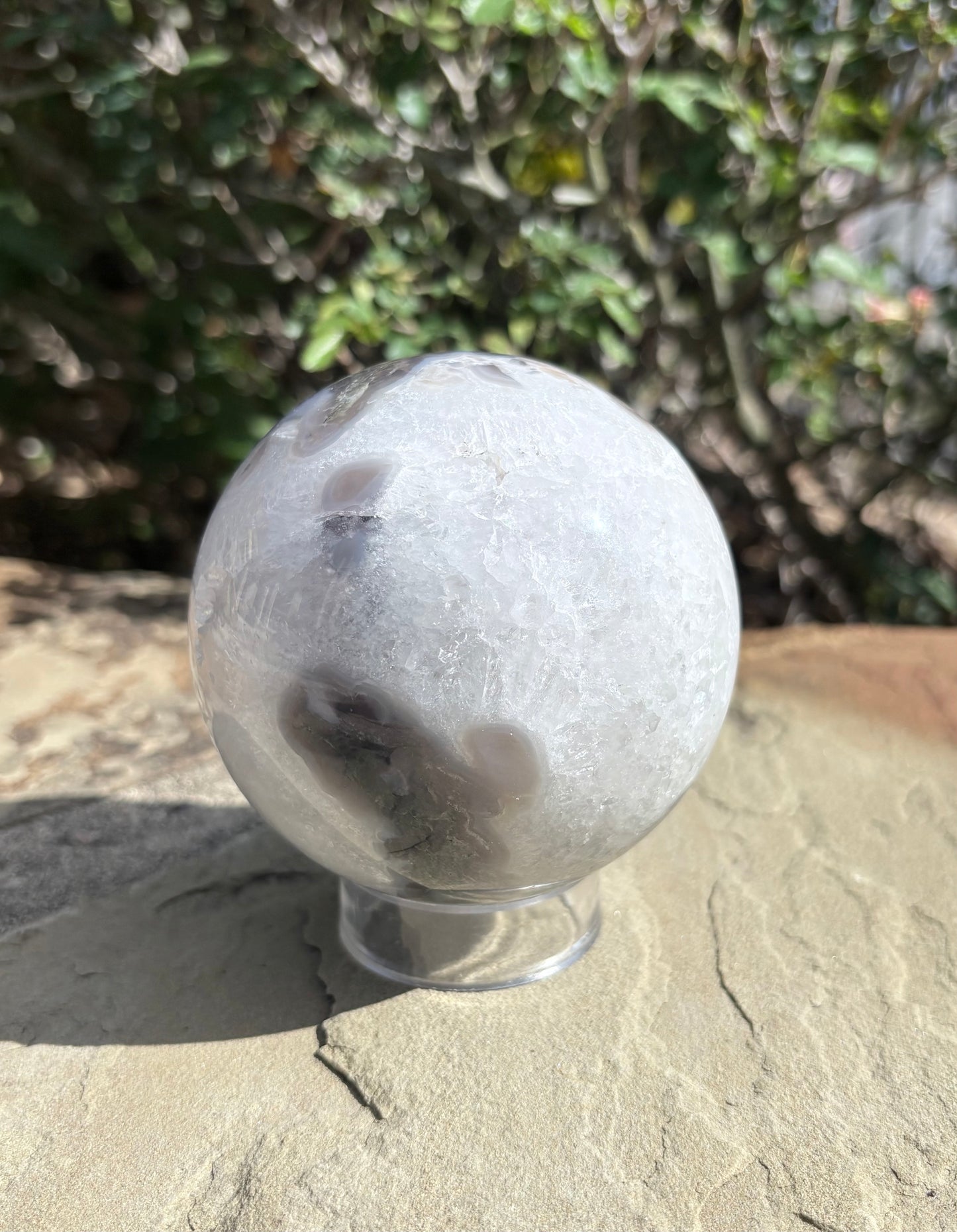 🌿 Moss Agate Crystal Sphere – Renewal • Balance • Earth Calm