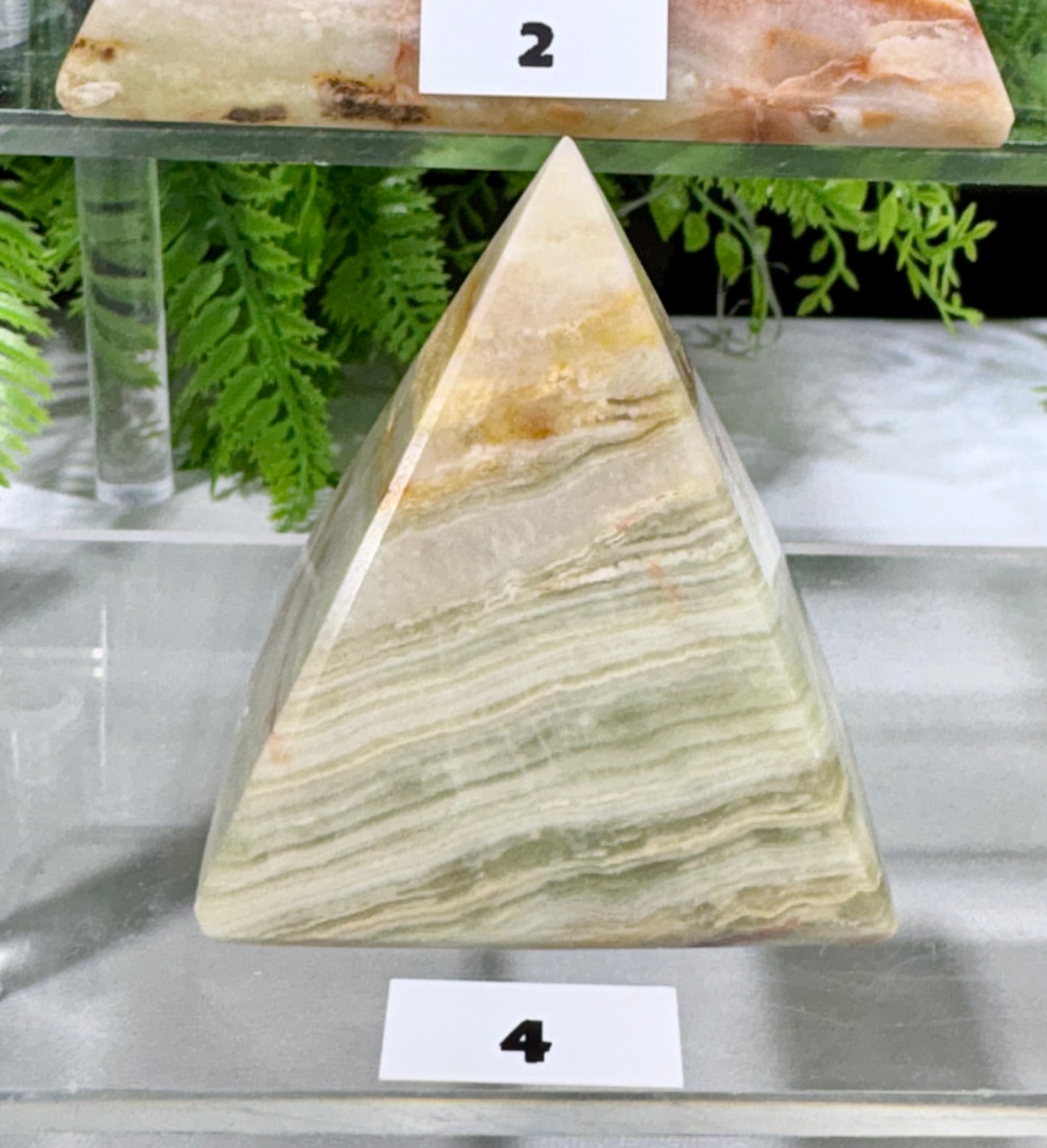 Green Onyx Pyramids Grounding • Confidence • Balance