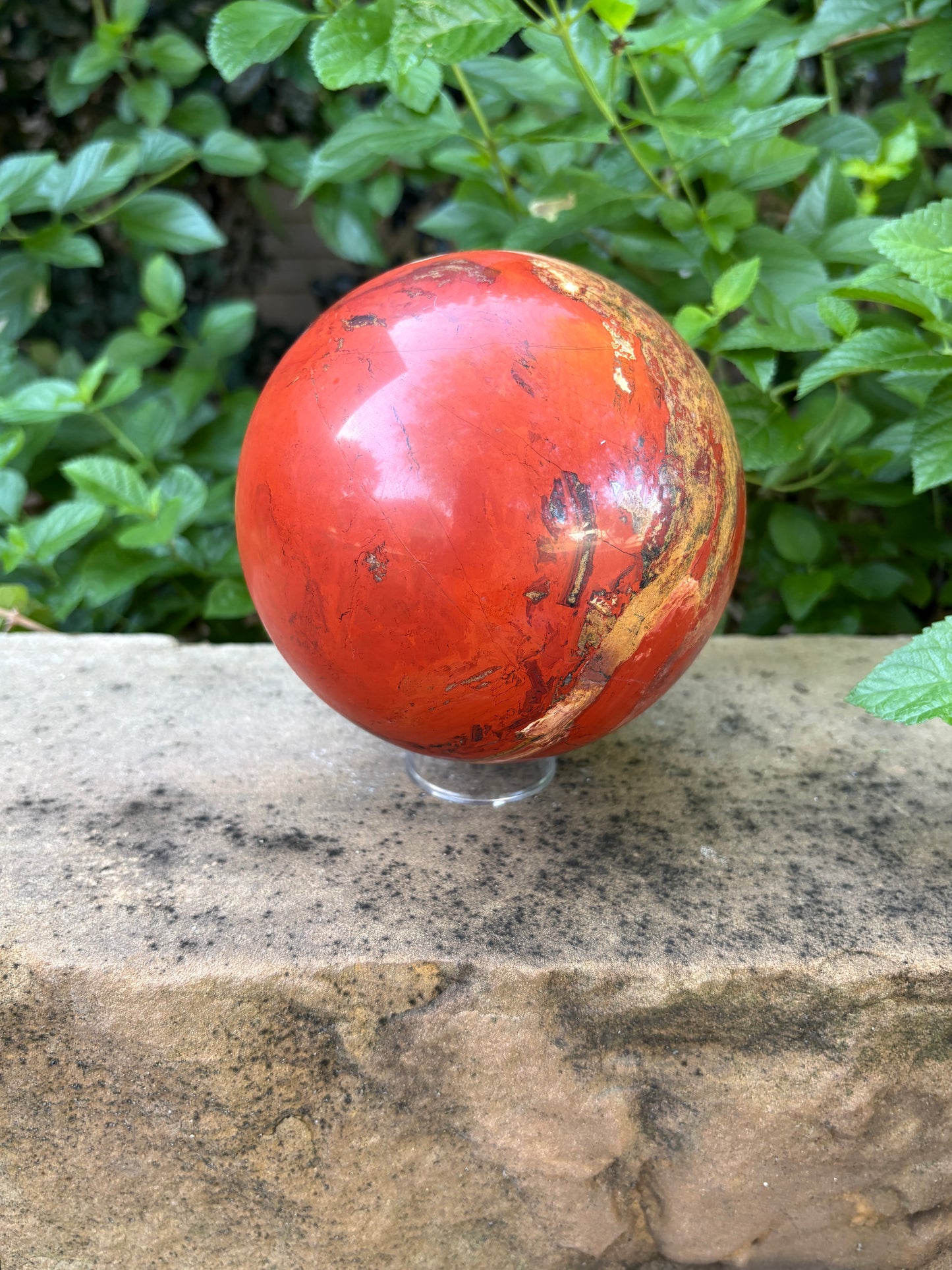 Massive 7.95 lb Red Jasper Sphere - Grounding • Strength • Courage