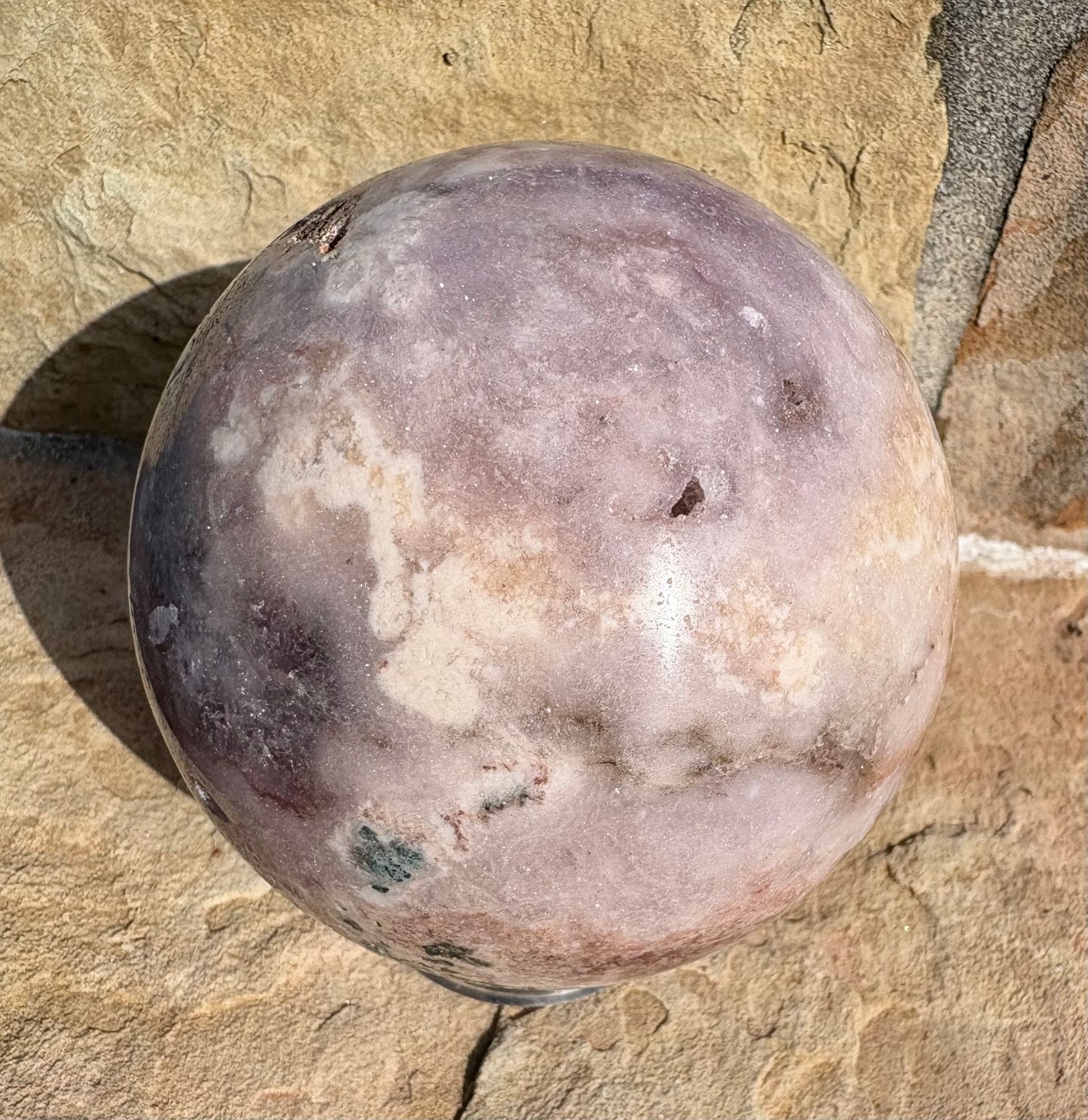 🌸✨ Pink Amethyst Druzy Sphere with Natural Matrix Earthborn Beauty | Raw Truth | Heart-Centered Calm