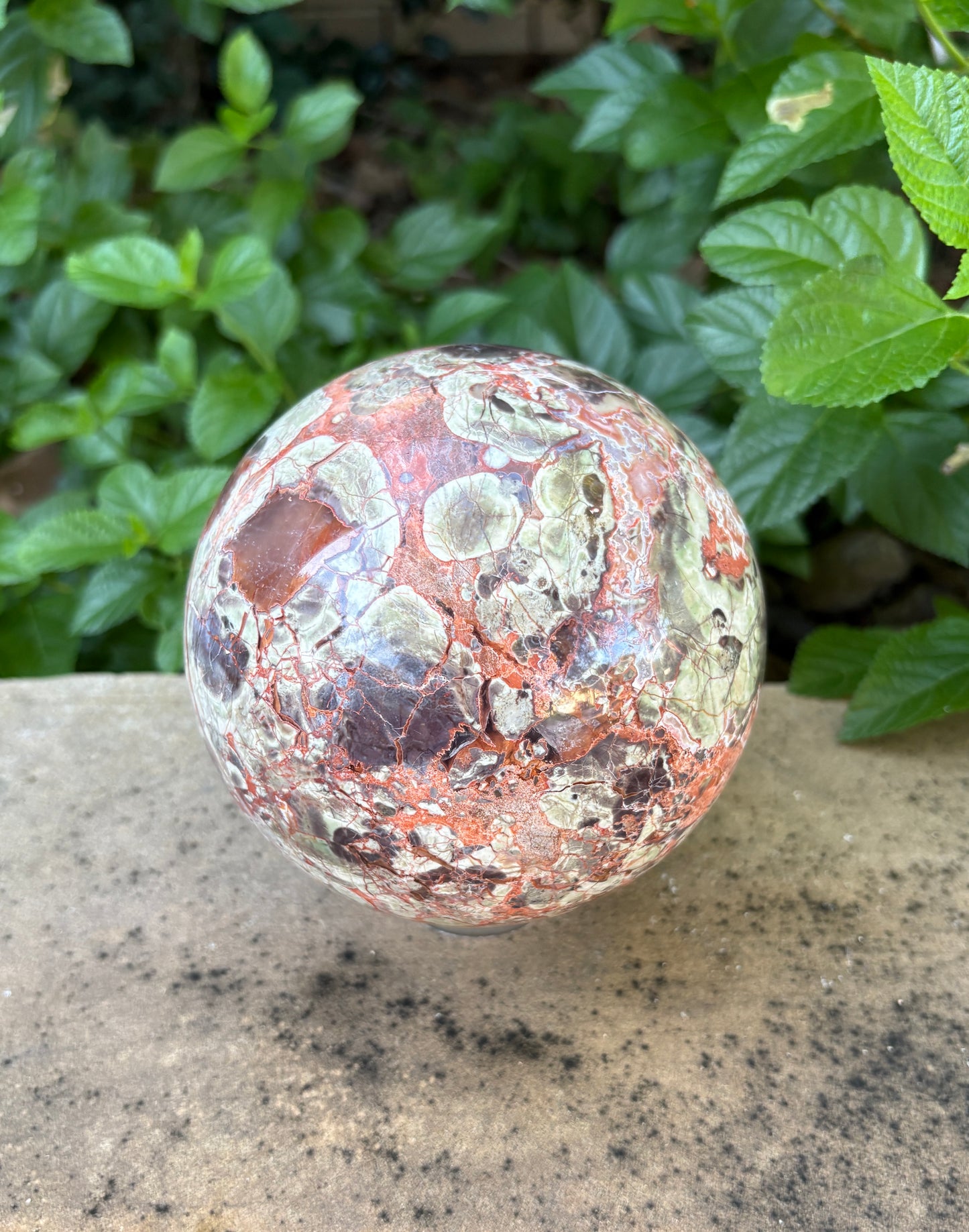 Large Money Agate Sphere - 115 mm - 5 lbs - Abundance • Prosperity • Growth