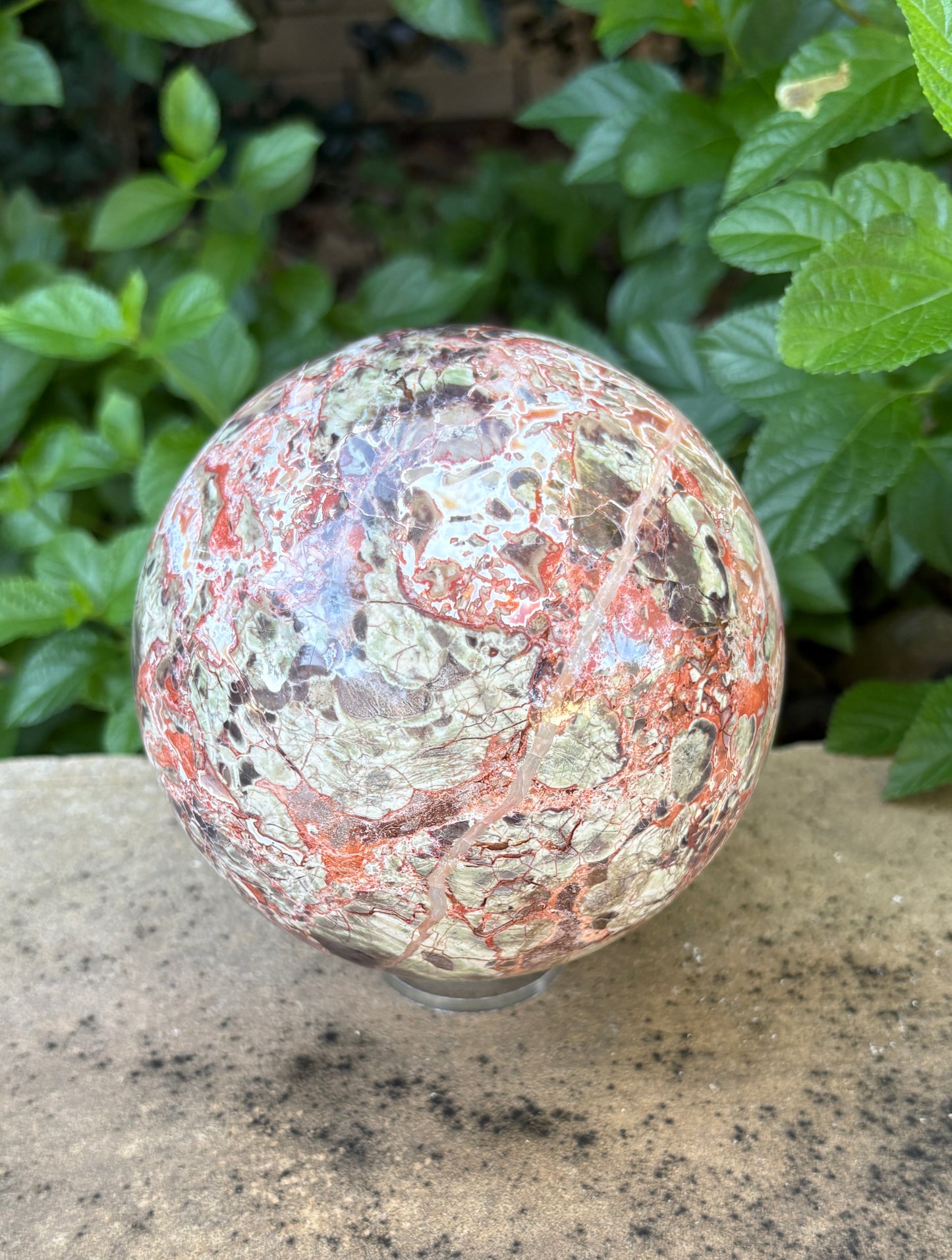 Large Money Agate Sphere - 115 mm - 5 lbs - Abundance • Prosperity • Growth