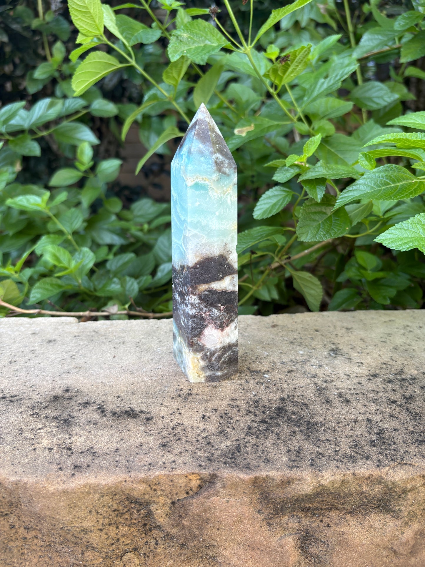 Amazonite Tower with Druzy - Truth • Harmony • Courage