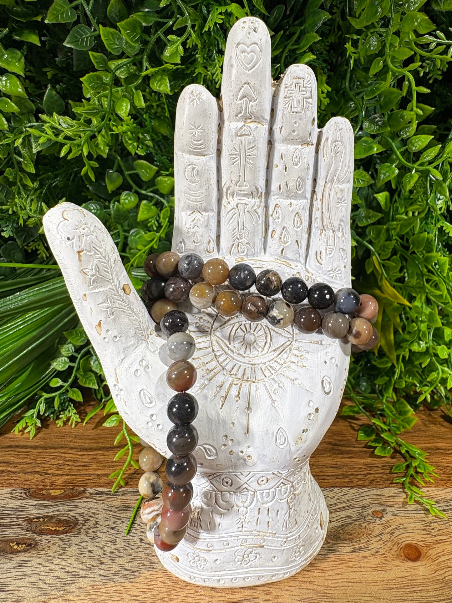 Petrified Wood 8mm Bracelet - Grounding • Stability • Ancient Wisdom