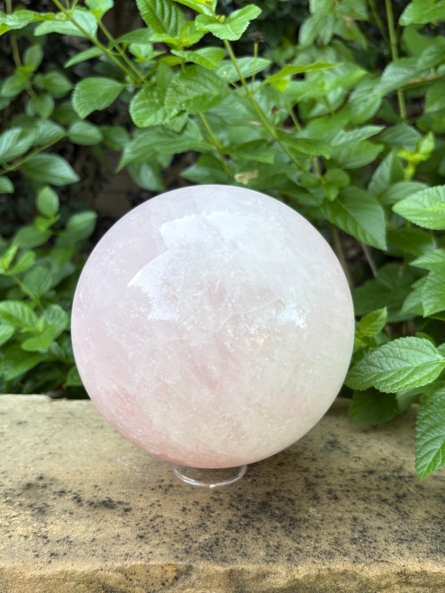 Large Rose Quartz Sphere 10.27 lbs. Love & Compassion
