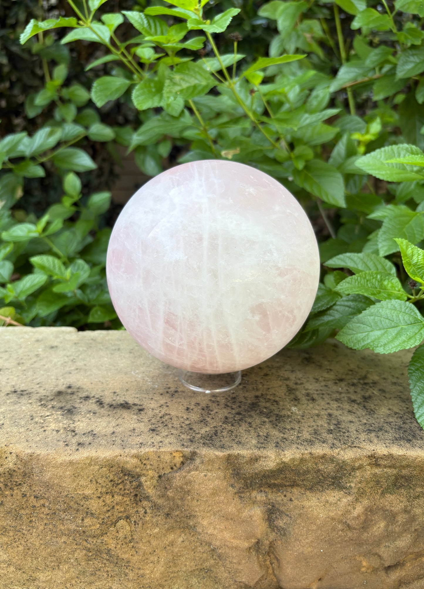 Large Rose Quartz Sphere 8.14 lbs.  - Love  & Compassion
