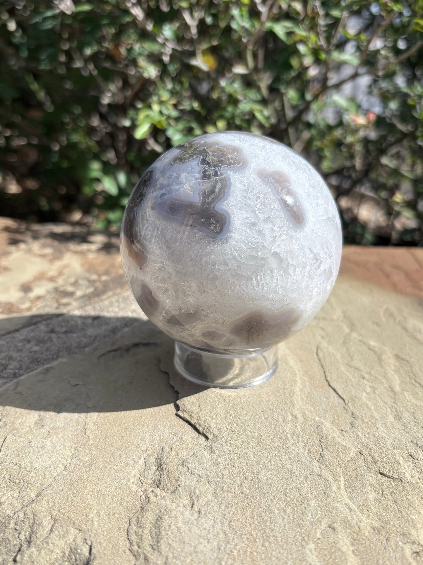 🌿 Moss Agate Crystal Sphere – Renewal • Balance • Earth Calm