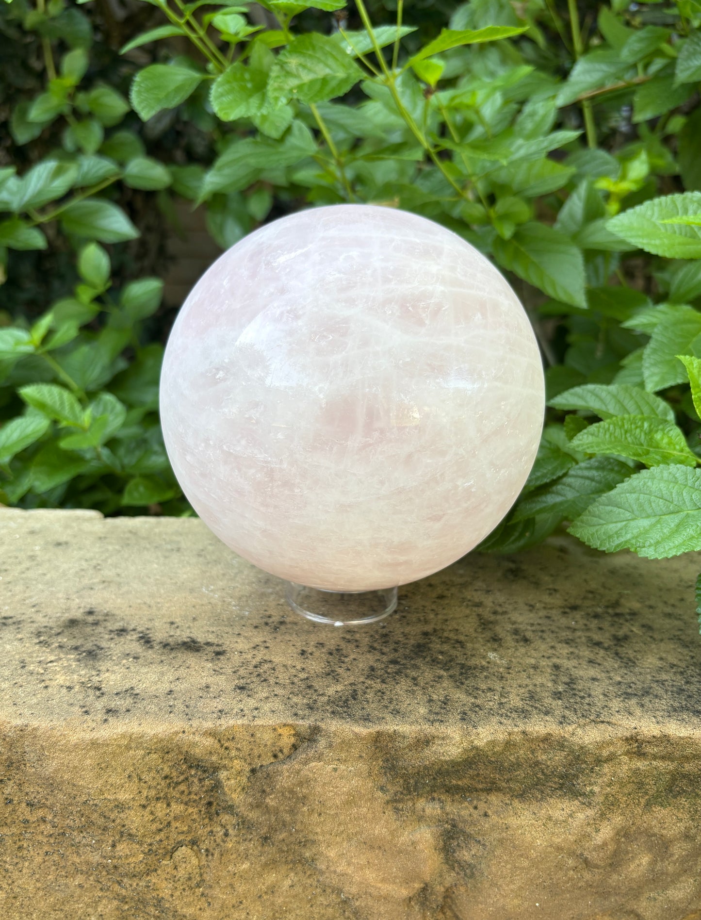 Large Rose Quartz Sphere 8.14 lbs.  - Love  & Compassion