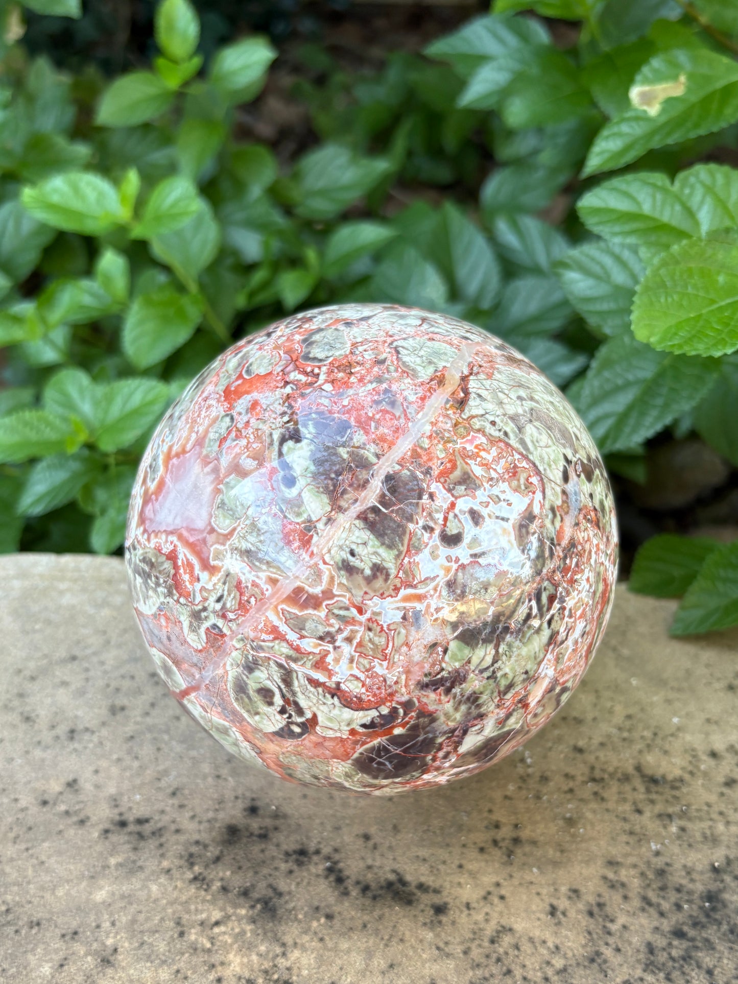 Large Money Agate Sphere - 115 mm - 5 lbs - Abundance • Prosperity • Growth